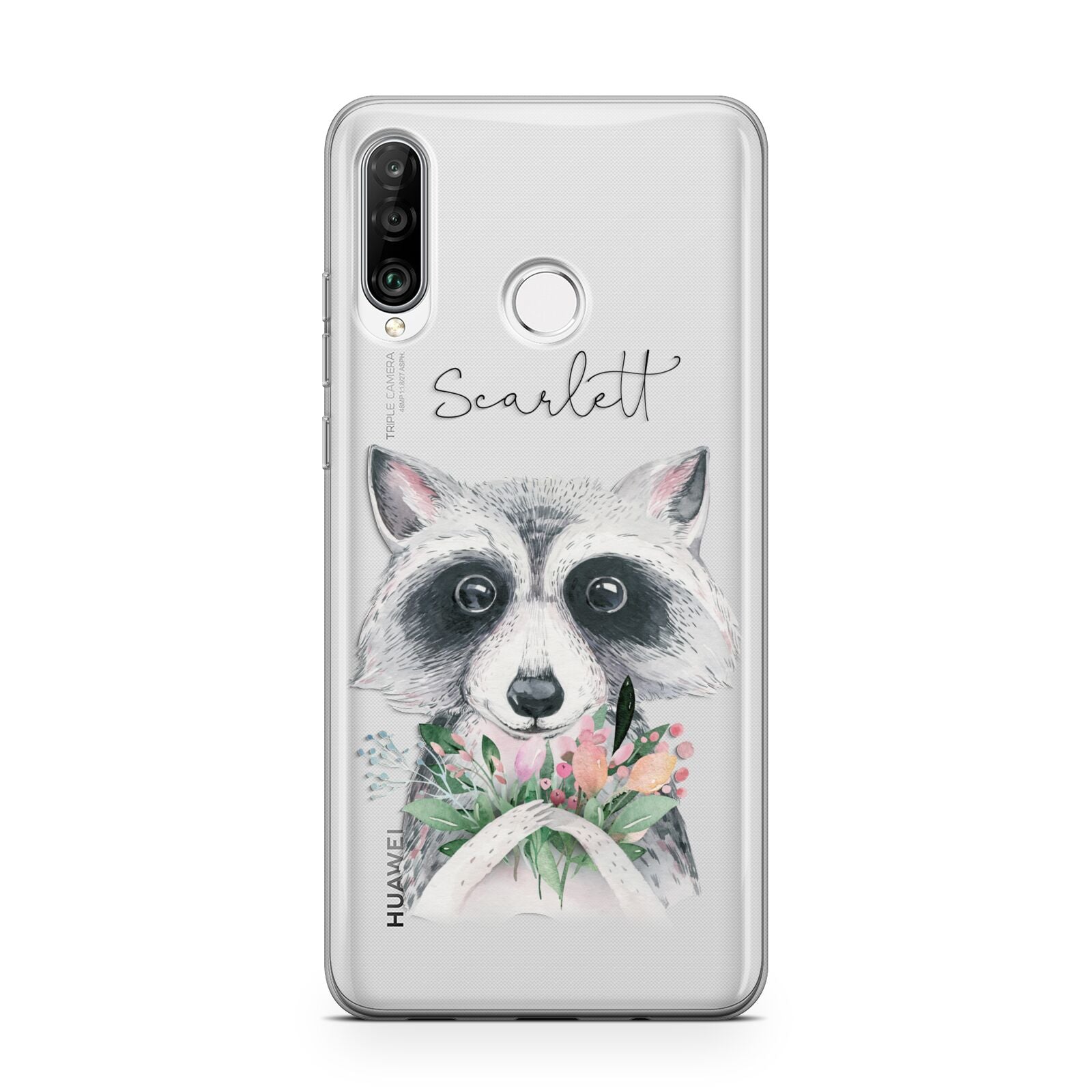 Personalised Raccoon Huawei P30 Lite Phone Case