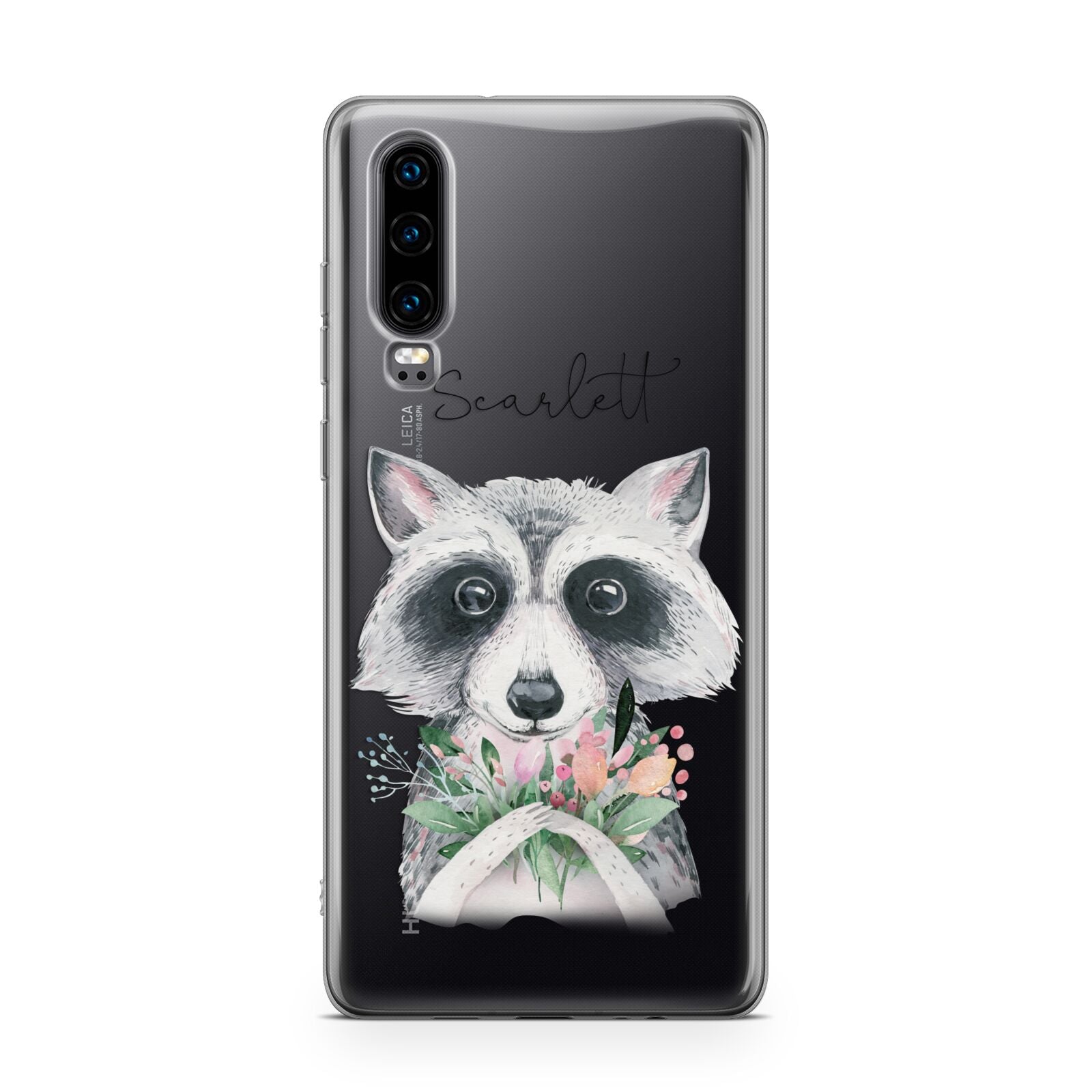 Personalised Raccoon Huawei P30 Phone Case