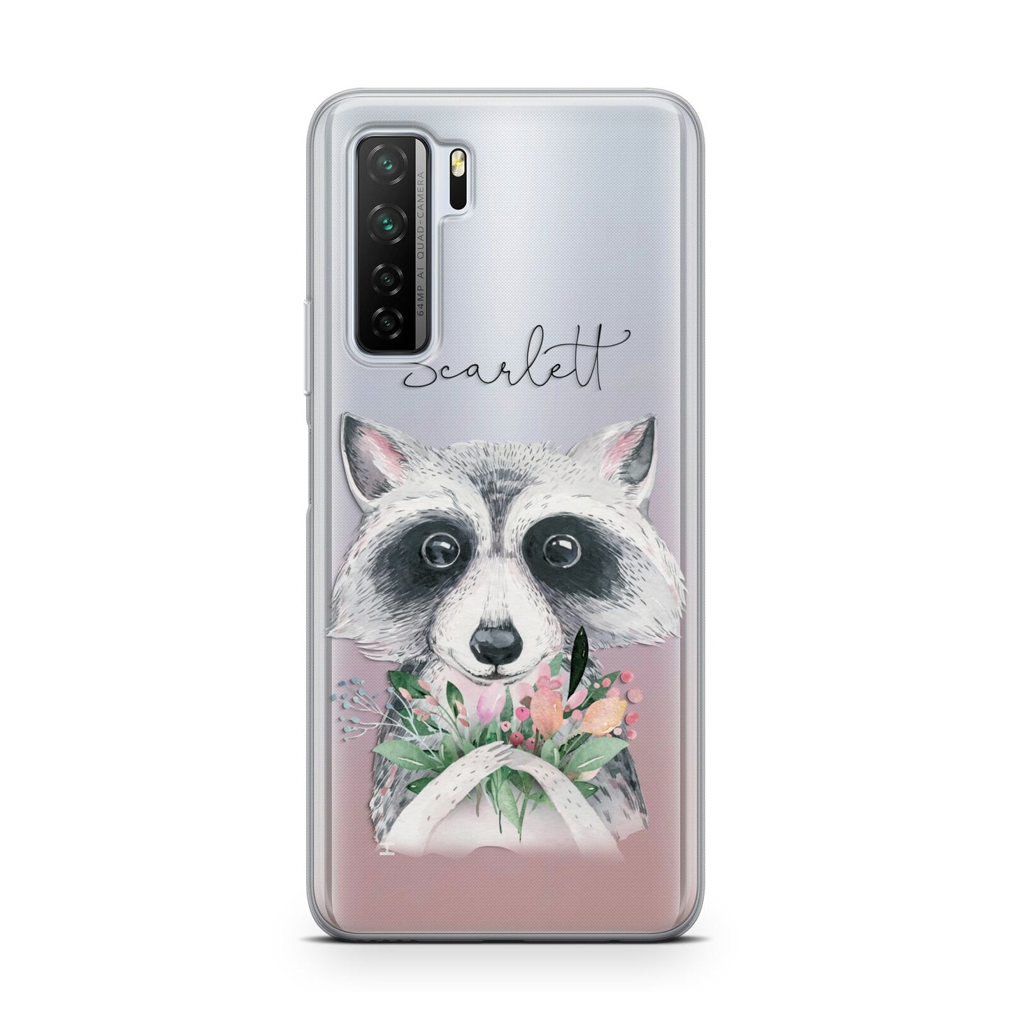 Personalised Raccoon Huawei P40 Lite 5G Phone Case