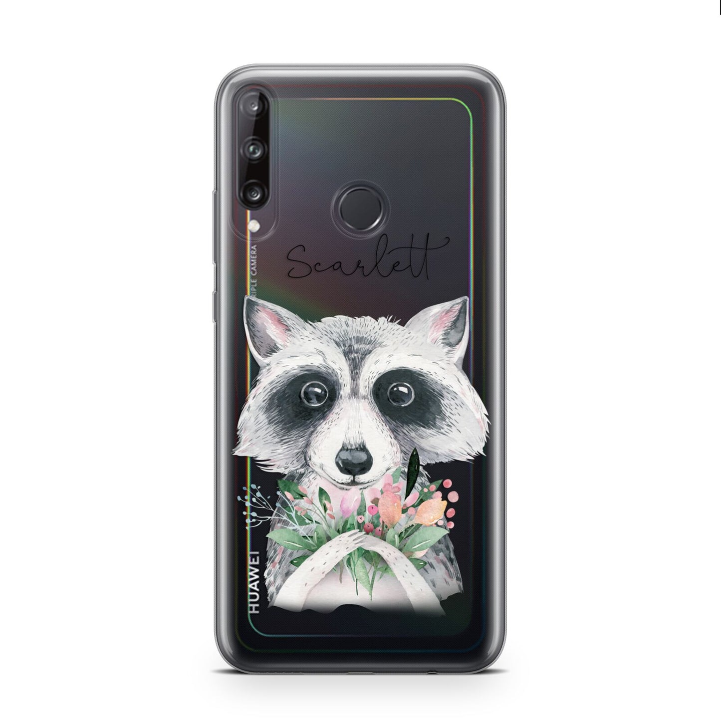 Personalised Raccoon Huawei P40 Lite E Phone Case