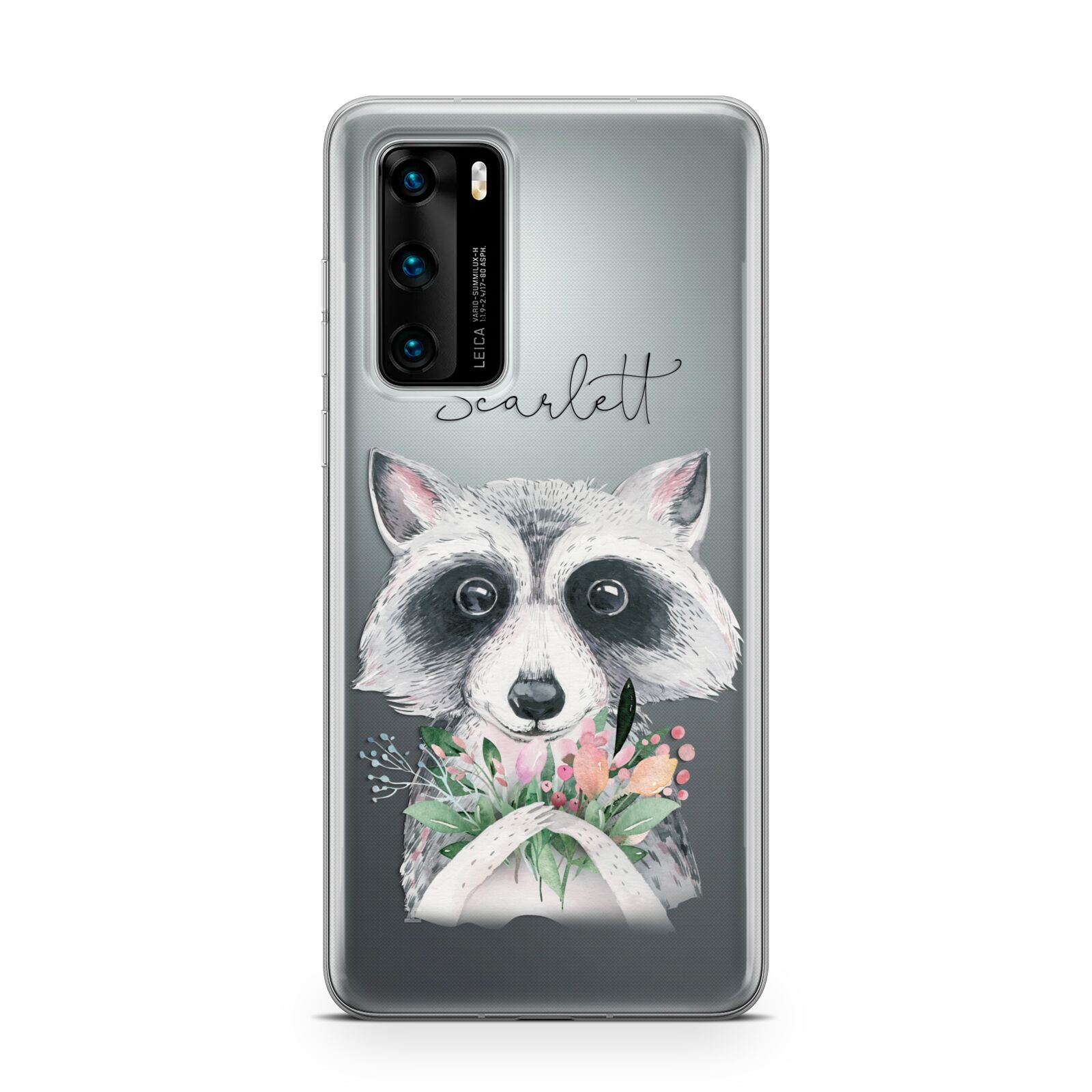 Personalised Raccoon Huawei P40 Phone Case