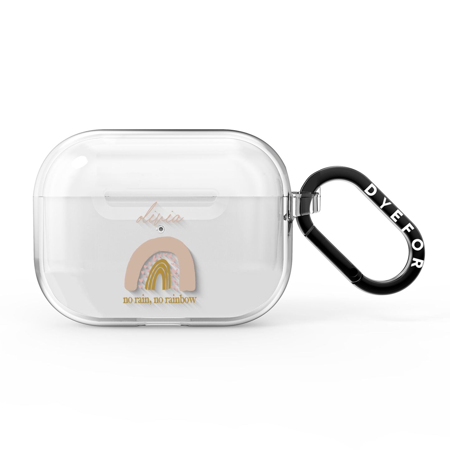 Personalised Rainbow AirPods Pro Clear Case