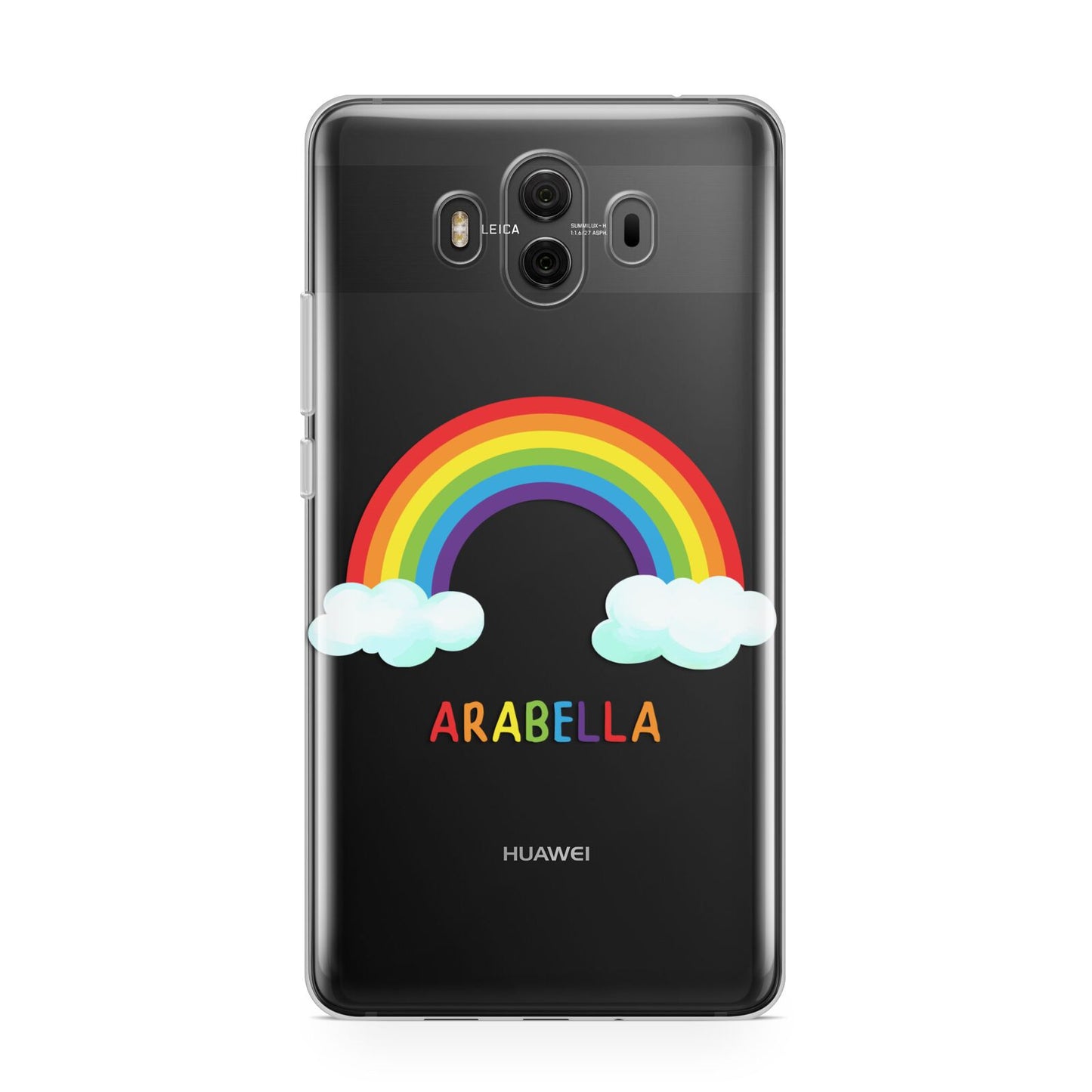 Personalised Rainbow Name Huawei Mate 10 Protective Phone Case