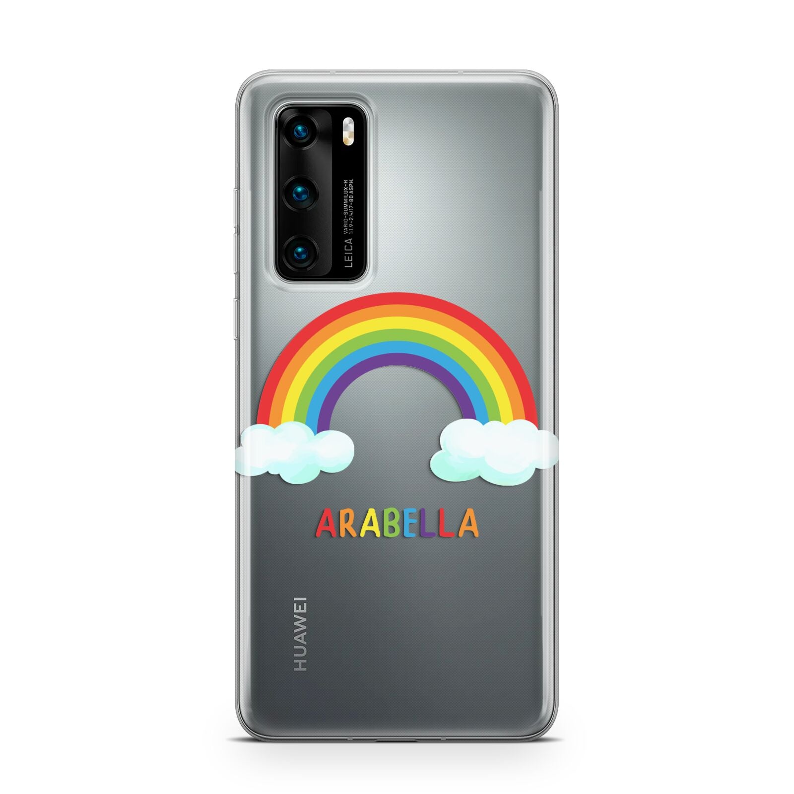 Personalised Rainbow Name Huawei P40 Phone Case