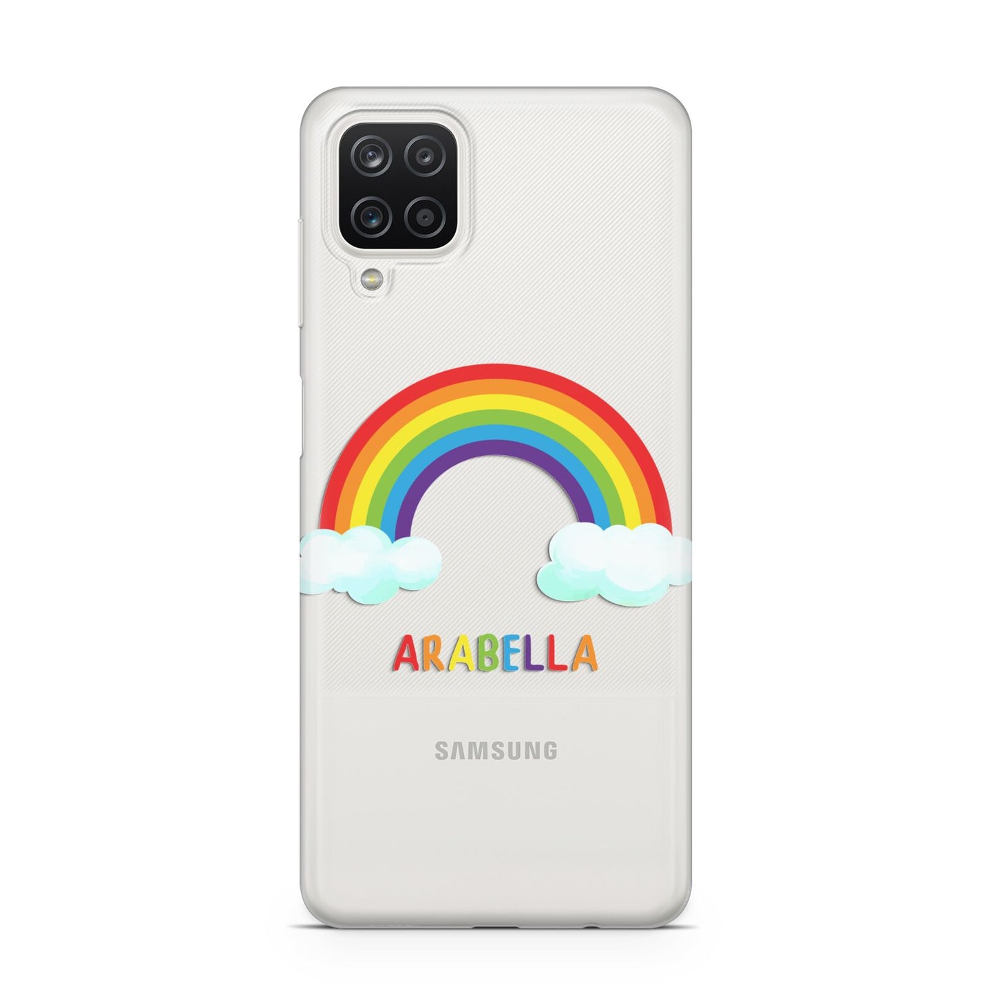 Personalised Rainbow Name Samsung A12 Case