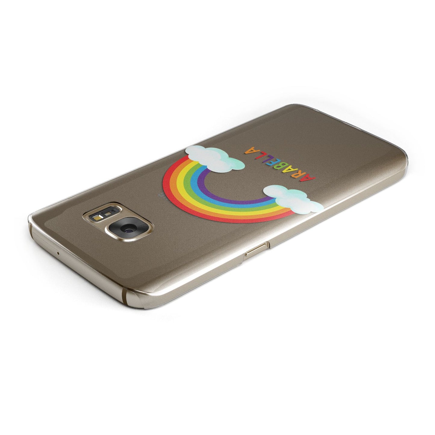 Personalised Rainbow Name Samsung Galaxy Case Top Cutout