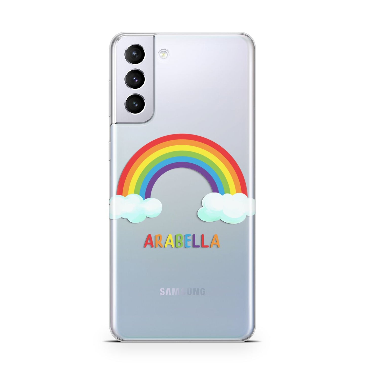 Personalised Rainbow Name Samsung S21 Plus Phone Case