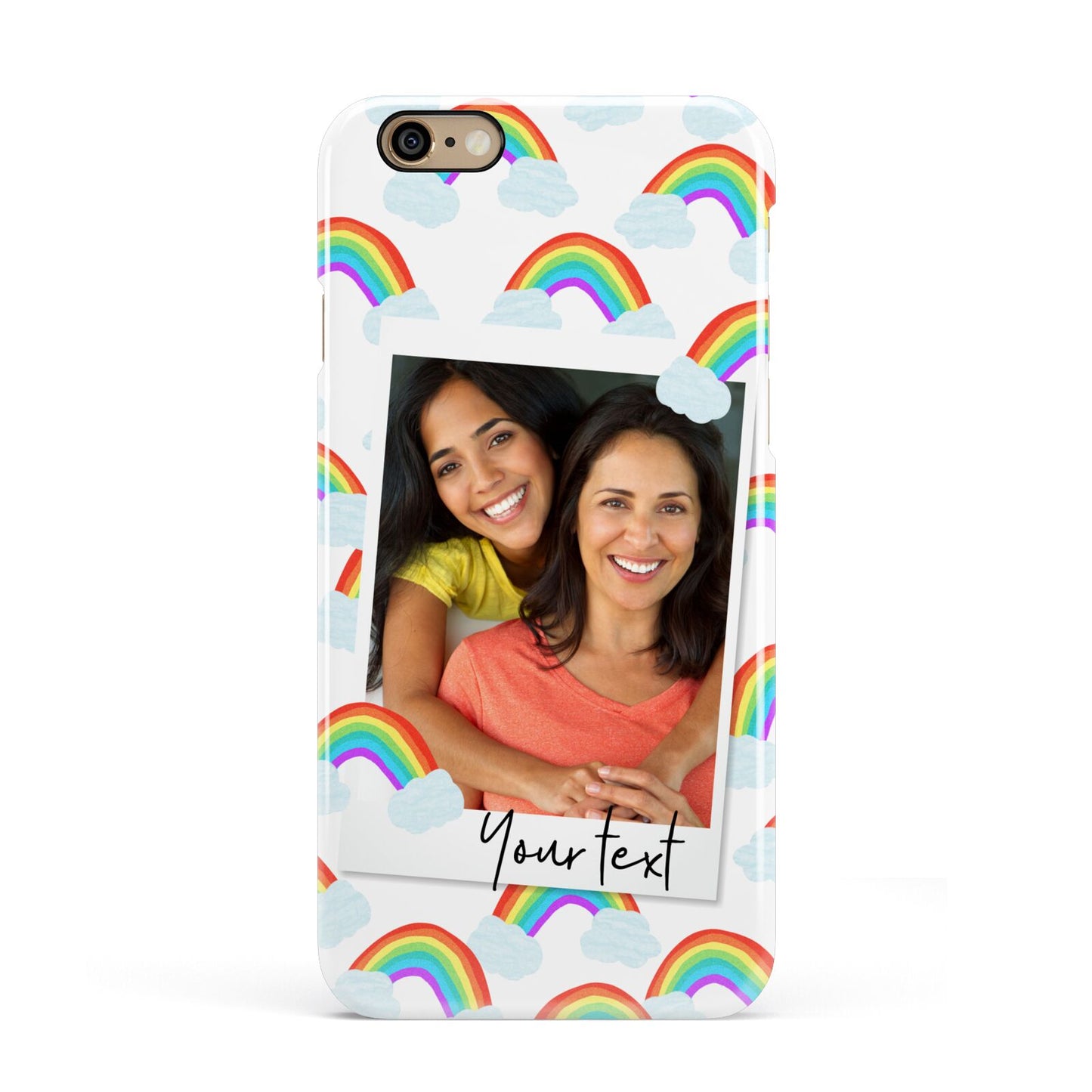 Personalised Rainbow Photo Upload Apple iPhone 6 3D Snap Case