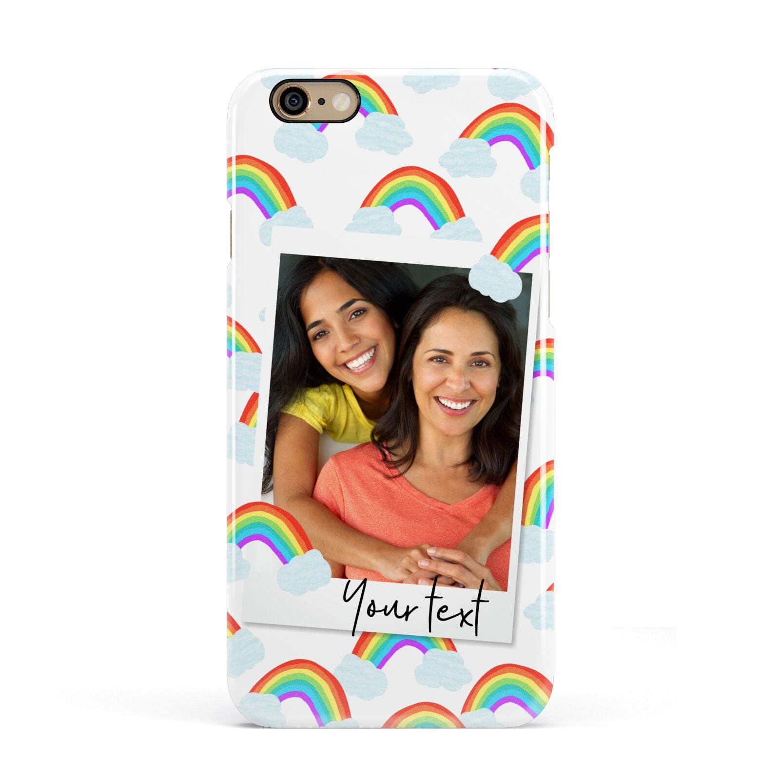 Personalised Rainbow Photo Upload Apple iPhone 6 3D Snap Case