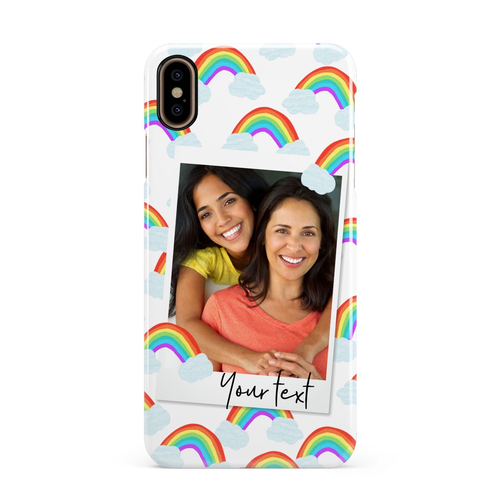 Personalised Rainbow Photo Upload Apple iPhone Xs Max 3D Snap Case