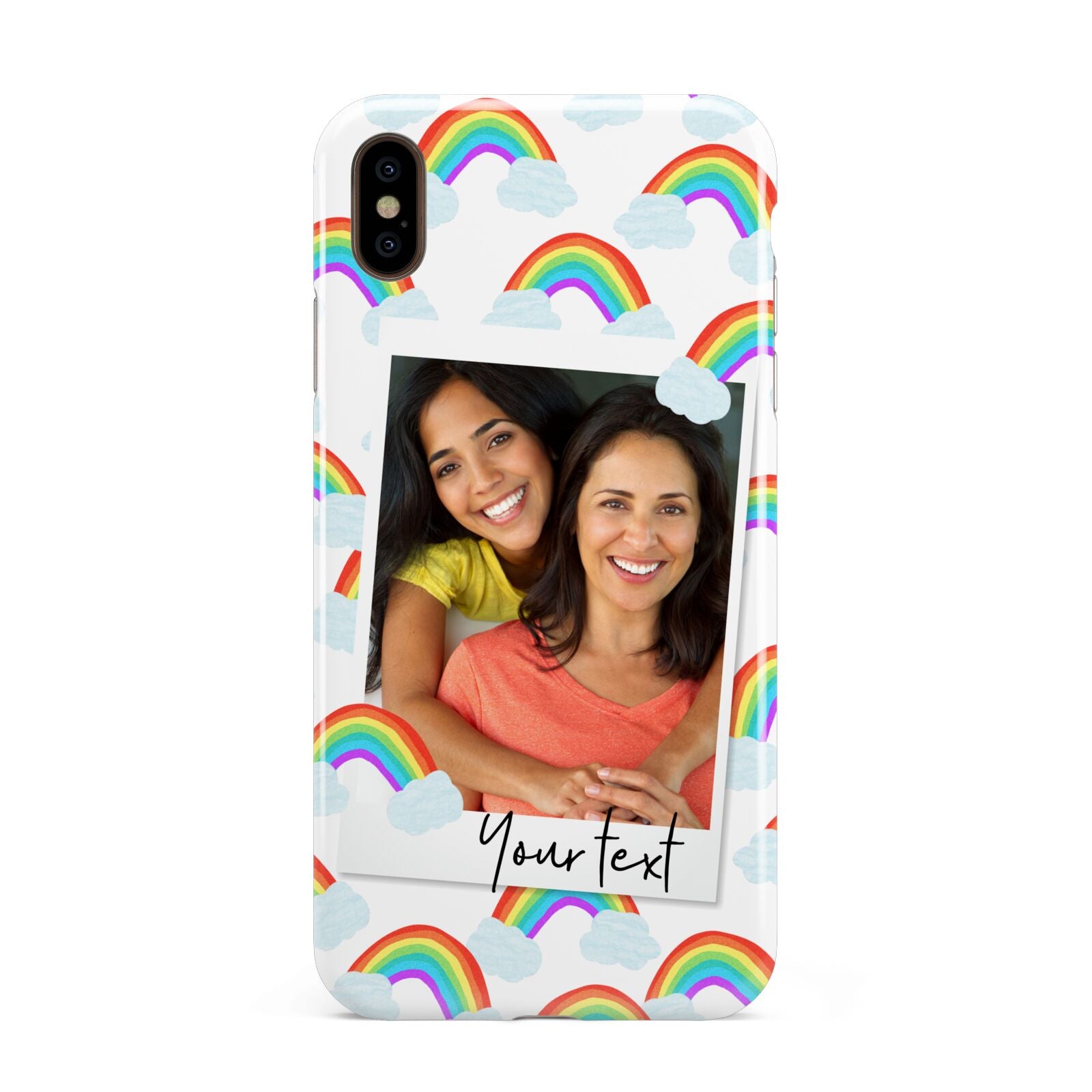 Personalised Rainbow Photo Upload Apple iPhone Xs Max 3D Tough Case