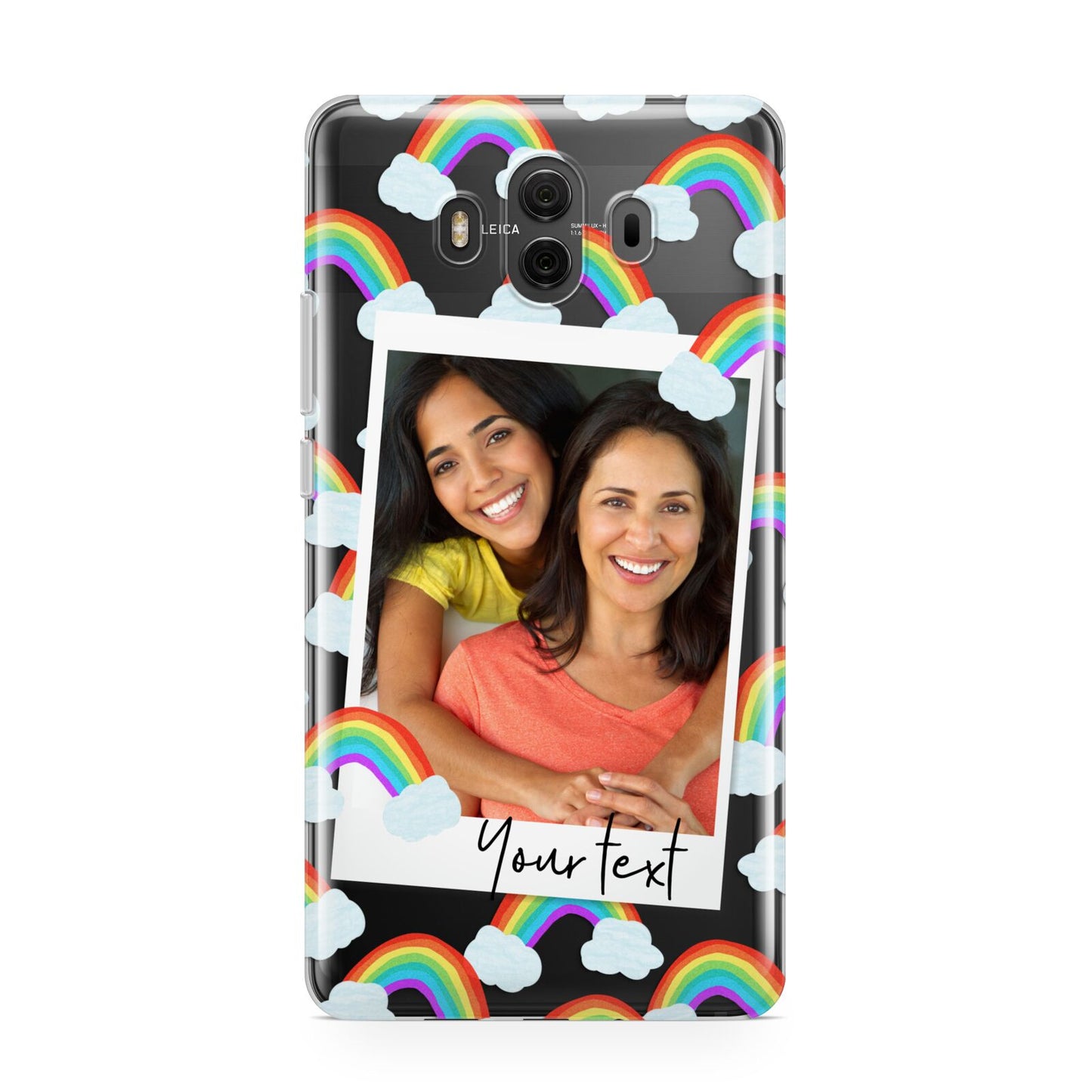 Personalised Rainbow Photo Upload Huawei Mate 10 Protective Phone Case