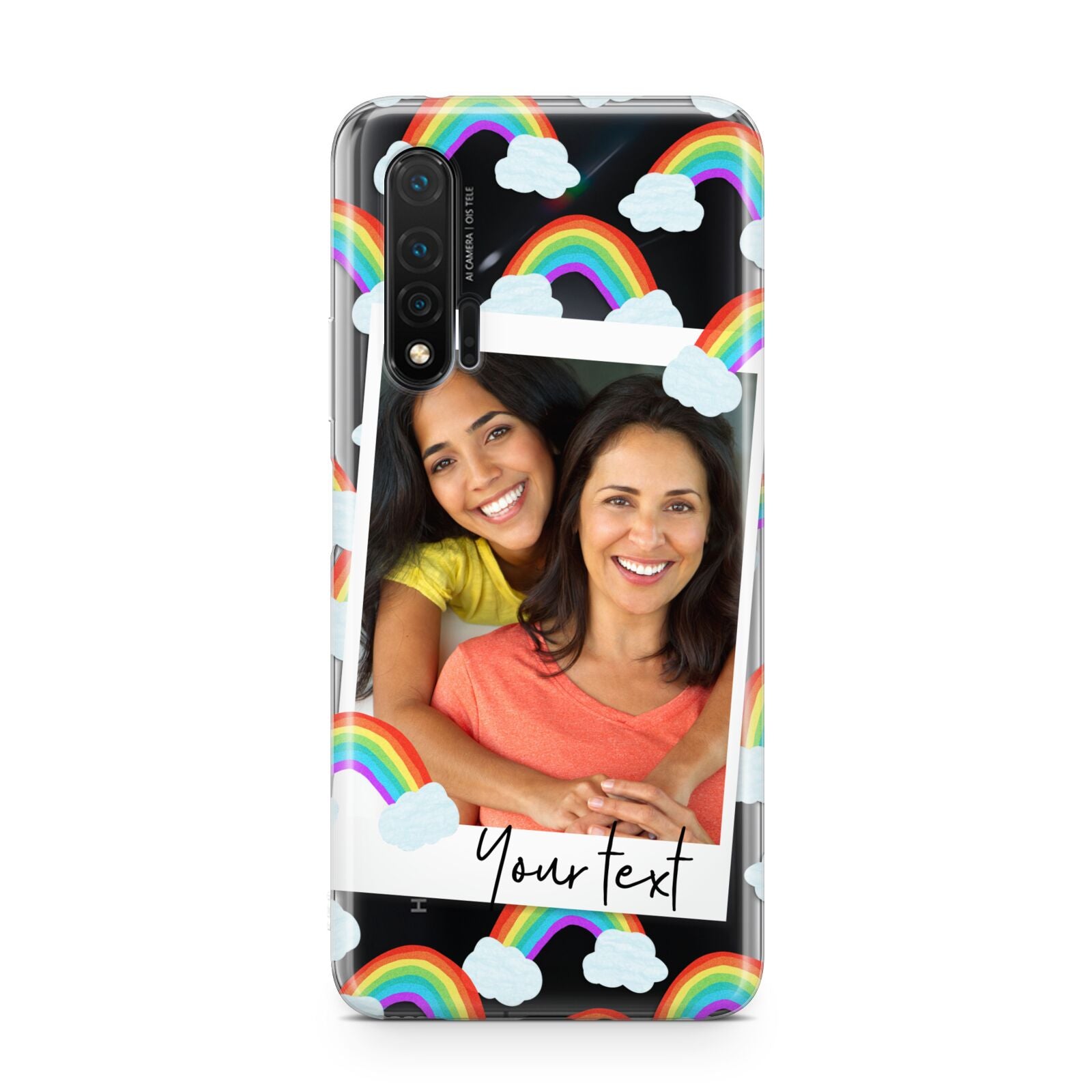 Personalised Rainbow Photo Upload Huawei Nova 6 Phone Case