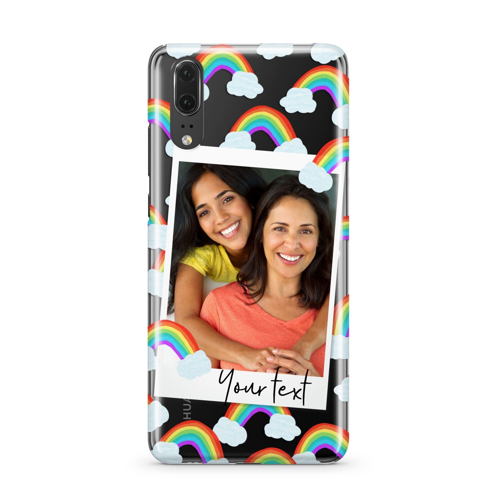 Personalised Rainbow Photo Upload Huawei P20 Phone Case