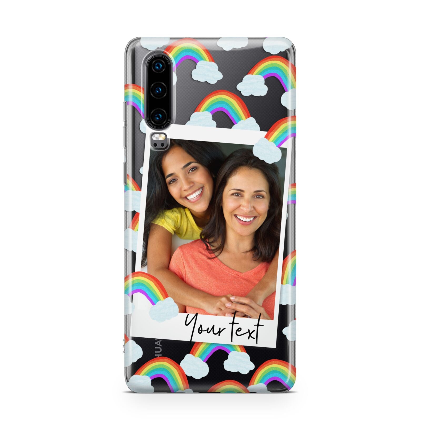 Personalised Rainbow Photo Upload Huawei P30 Phone Case