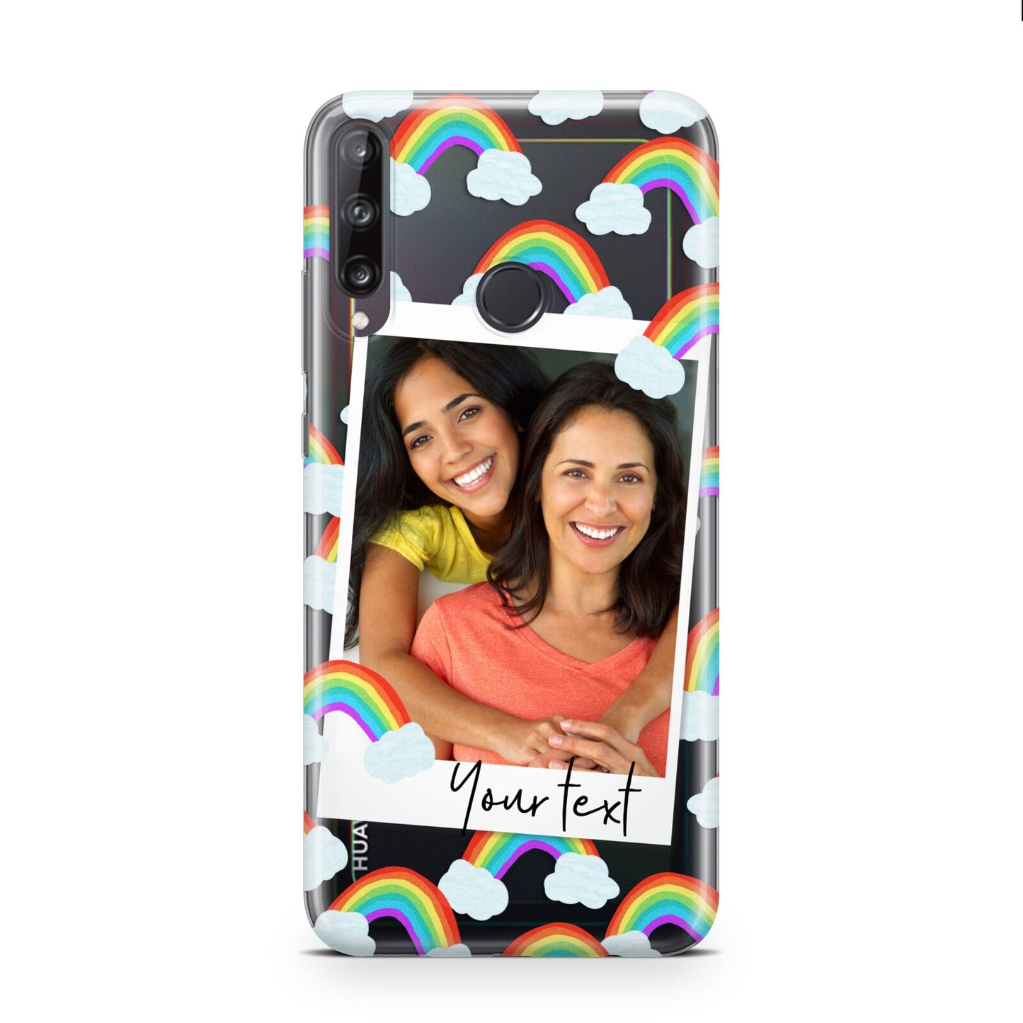 Personalised Rainbow Photo Upload Huawei P40 Lite E Phone Case