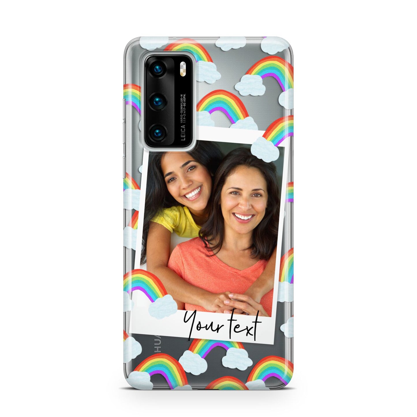 Personalised Rainbow Photo Upload Huawei P40 Phone Case