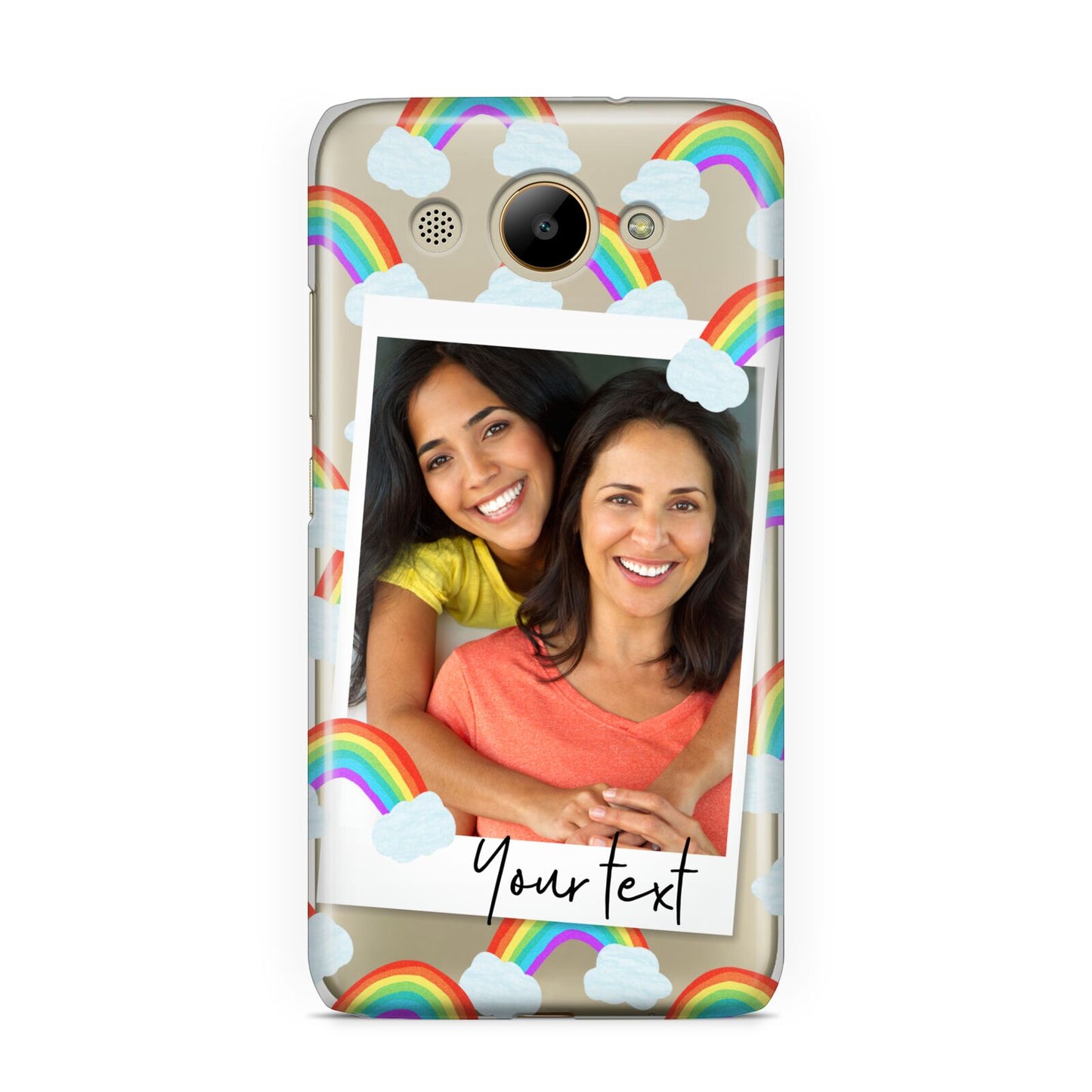 Personalised Rainbow Photo Upload Huawei Y3 2017