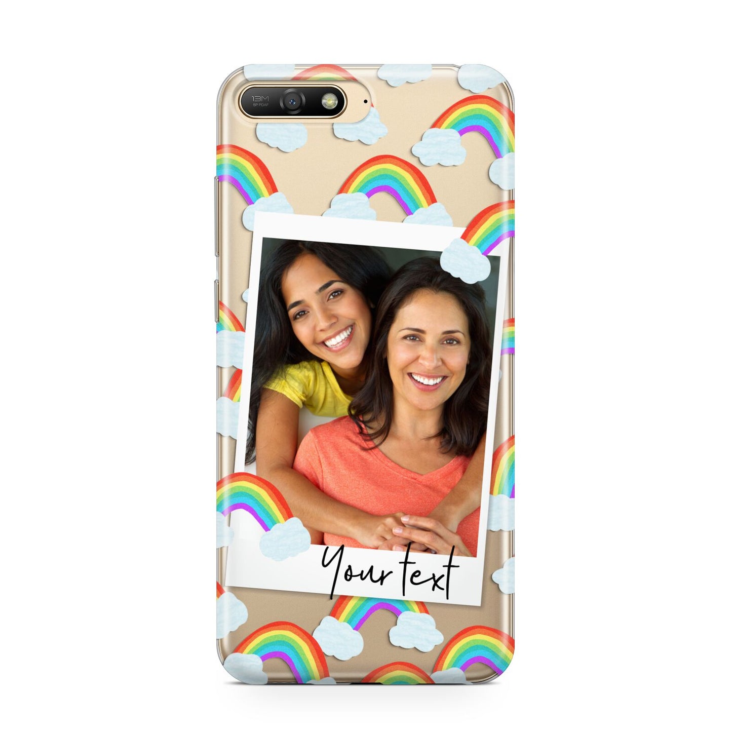 Personalised Rainbow Photo Upload Huawei Y6 2018