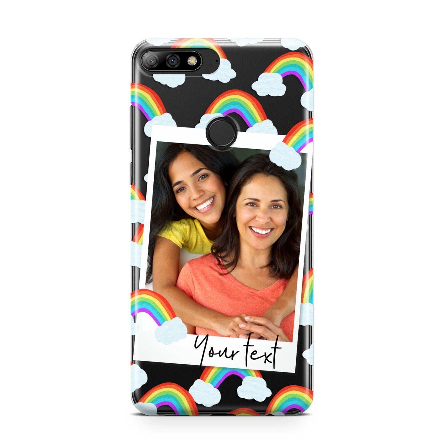 Personalised Rainbow Photo Upload Huawei Y7 2018