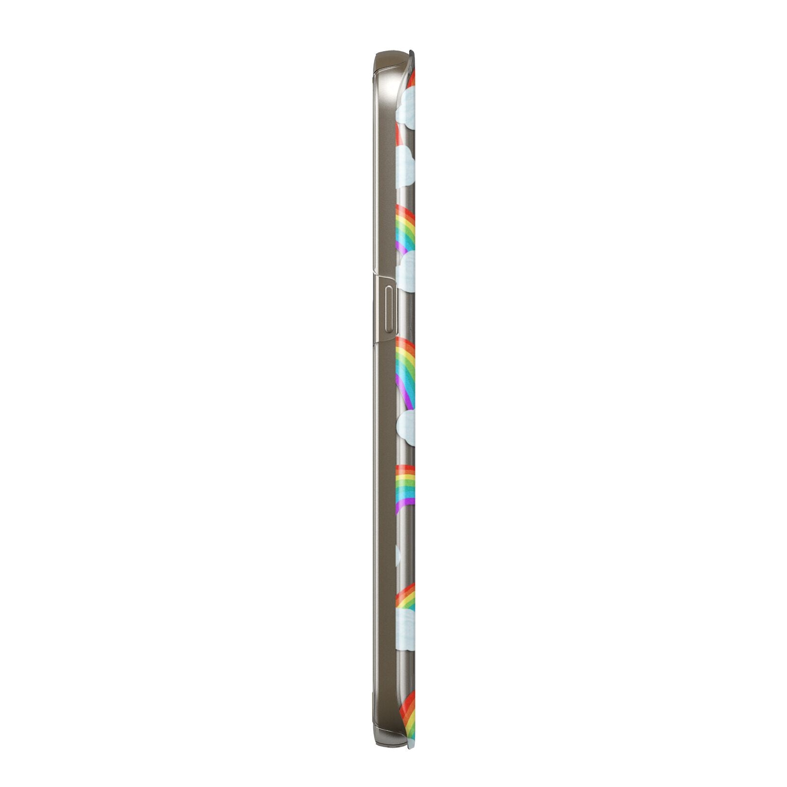 Personalised Rainbow Photo Upload Protective Samsung Galaxy Case Side Angle