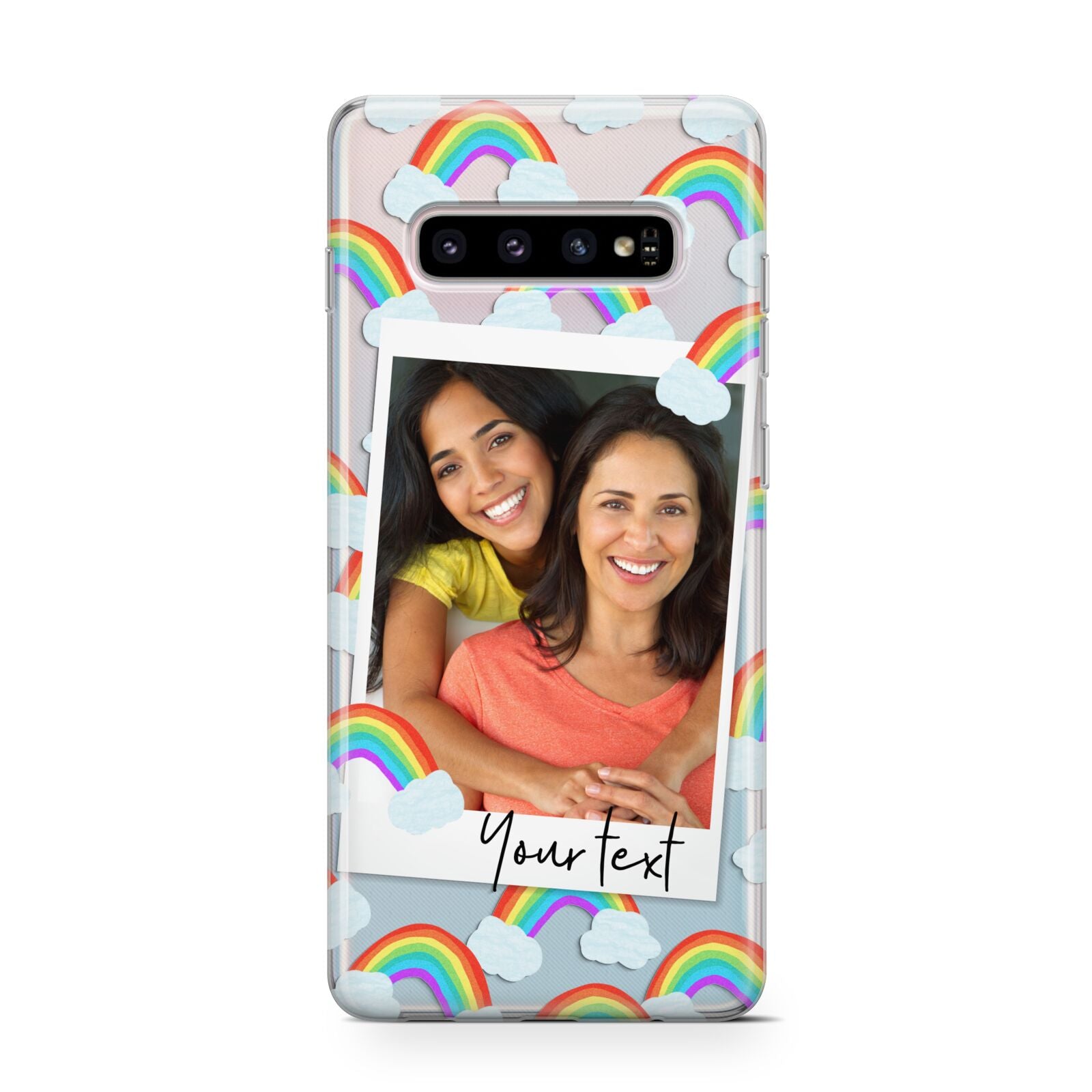 Personalised Rainbow Photo Upload Protective Samsung Galaxy Case