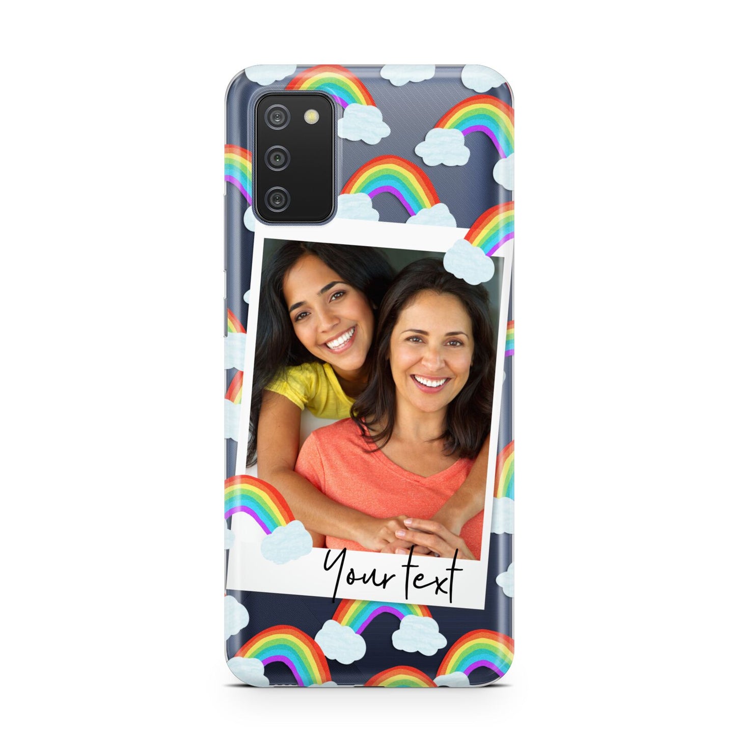 Personalised Rainbow Photo Upload Samsung A02s Case