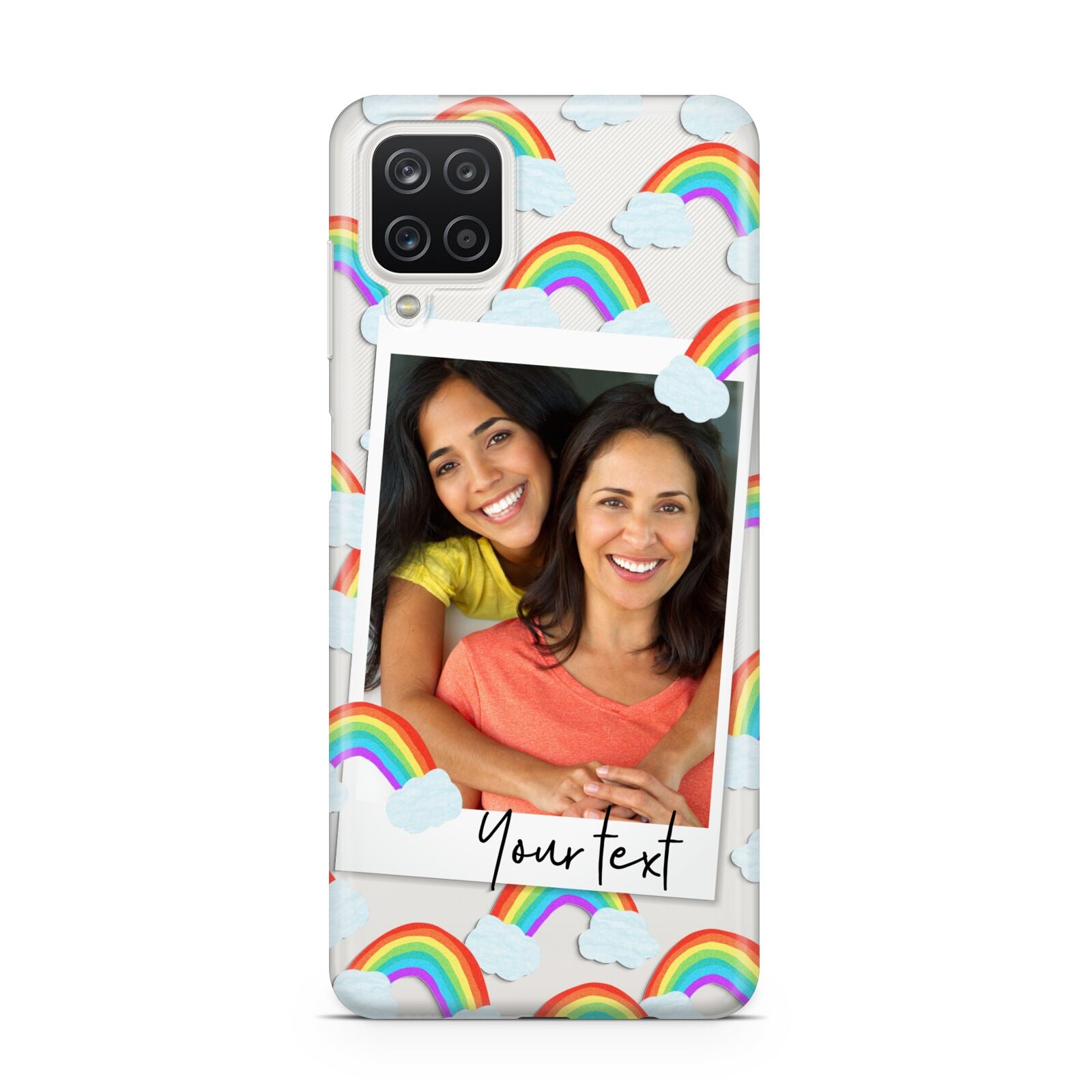 Personalised Rainbow Photo Upload Samsung A12 Case