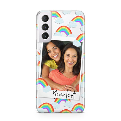 Personalised Rainbow Photo Upload Samsung S21 Case