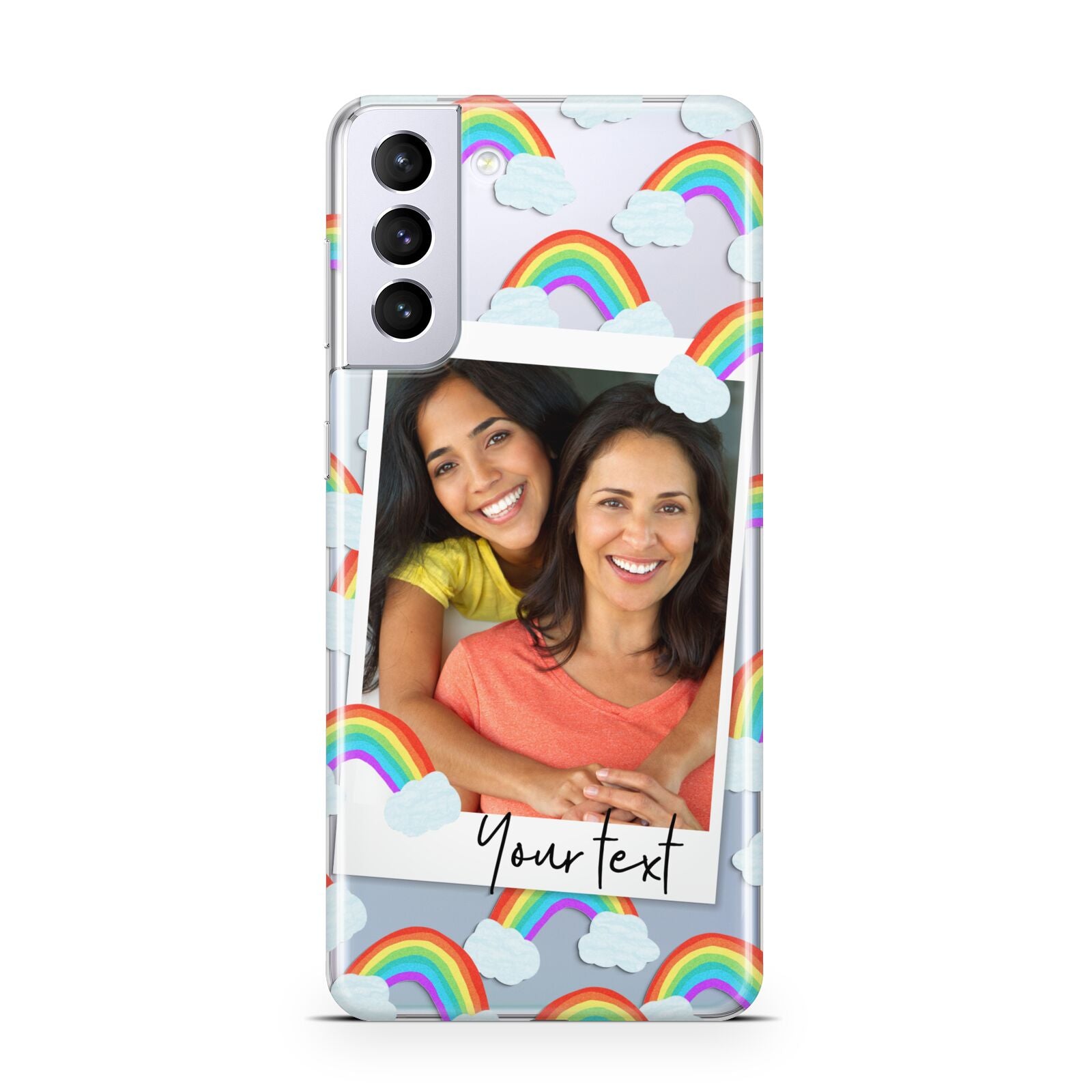 Personalised Rainbow Photo Upload Samsung S21 Plus Case