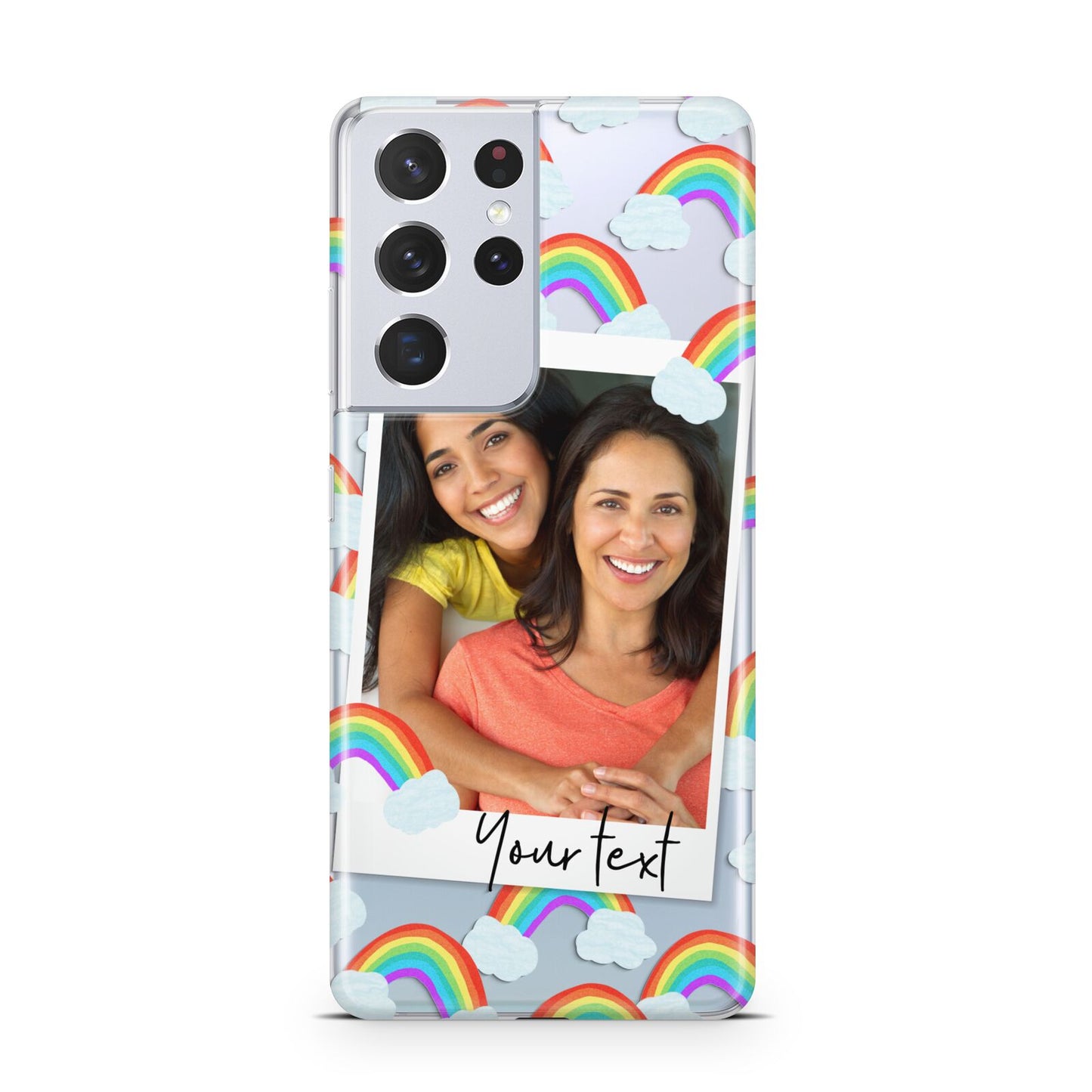 Personalised Rainbow Photo Upload Samsung S21 Ultra Case