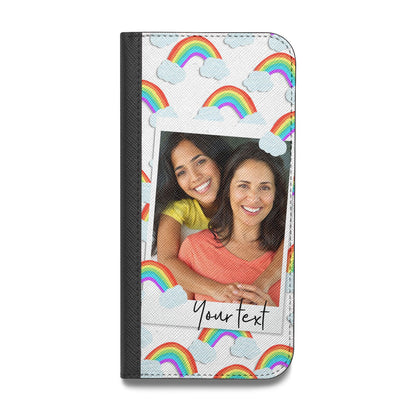 Personalised Rainbow Photo Upload Vegan Leather Flip Samsung Case