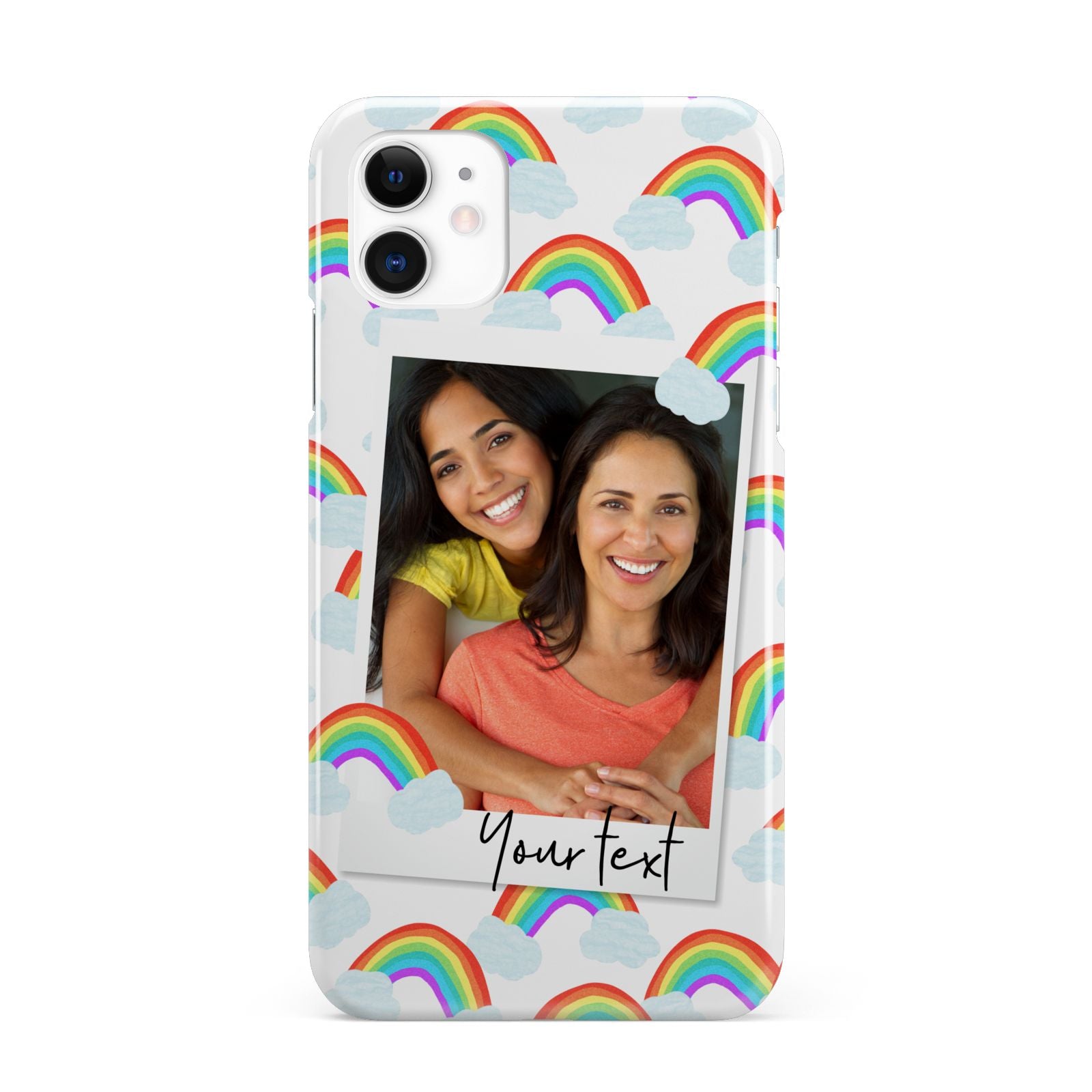 Personalised Rainbow Photo Upload iPhone 11 3D Snap Case