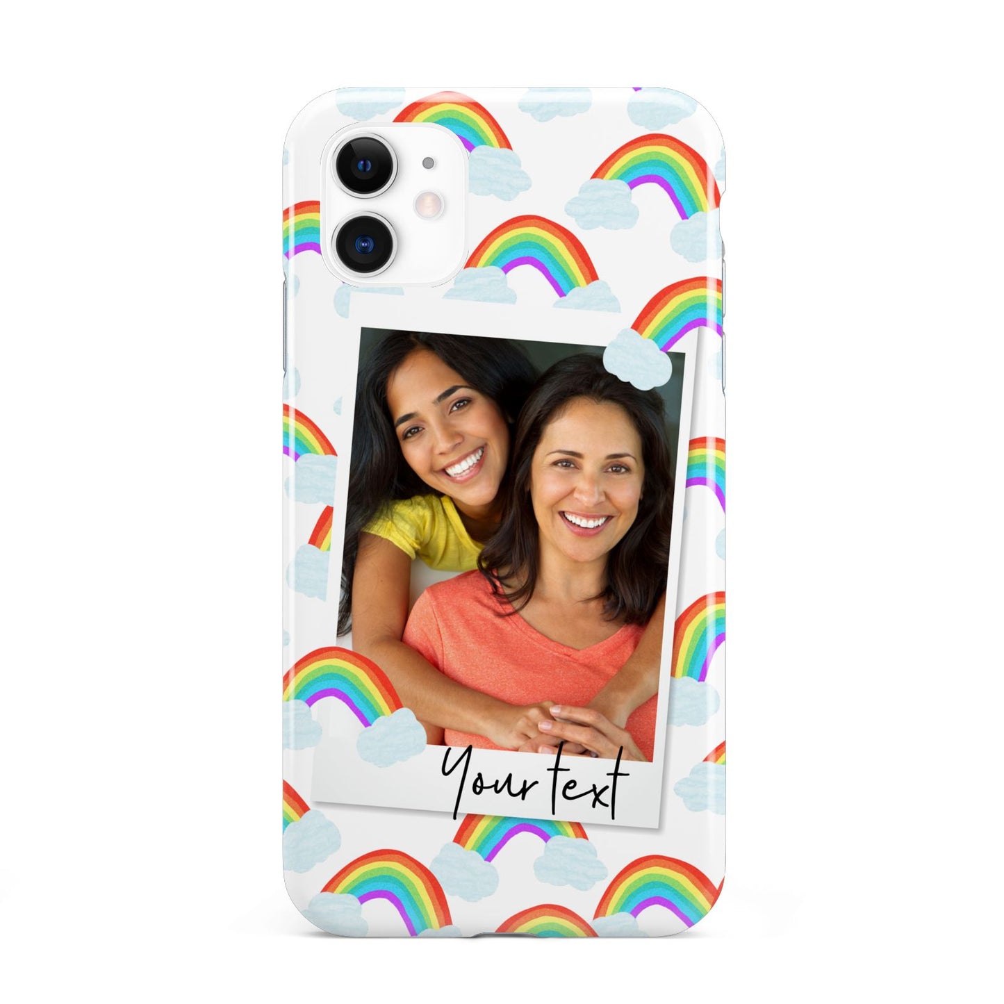 Personalised Rainbow Photo Upload iPhone 11 3D Tough Case