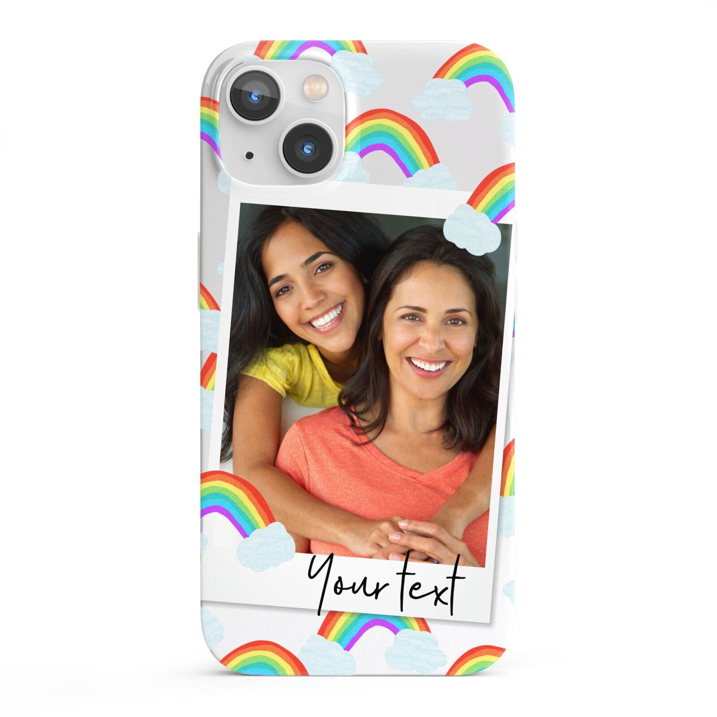 Personalised Rainbow Photo Upload iPhone 13 Full Wrap 3D Snap Case