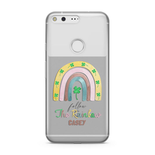 Personalised Rainbow Shamrock Google Pixel Case