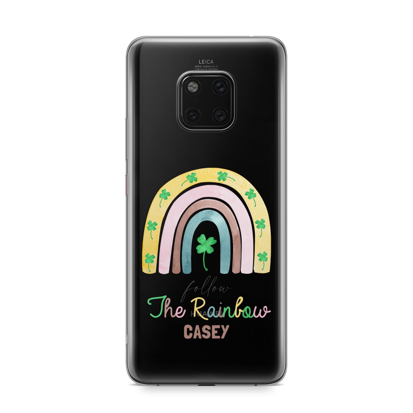 Personalised Rainbow Shamrock Huawei Mate 20 Pro Phone Case