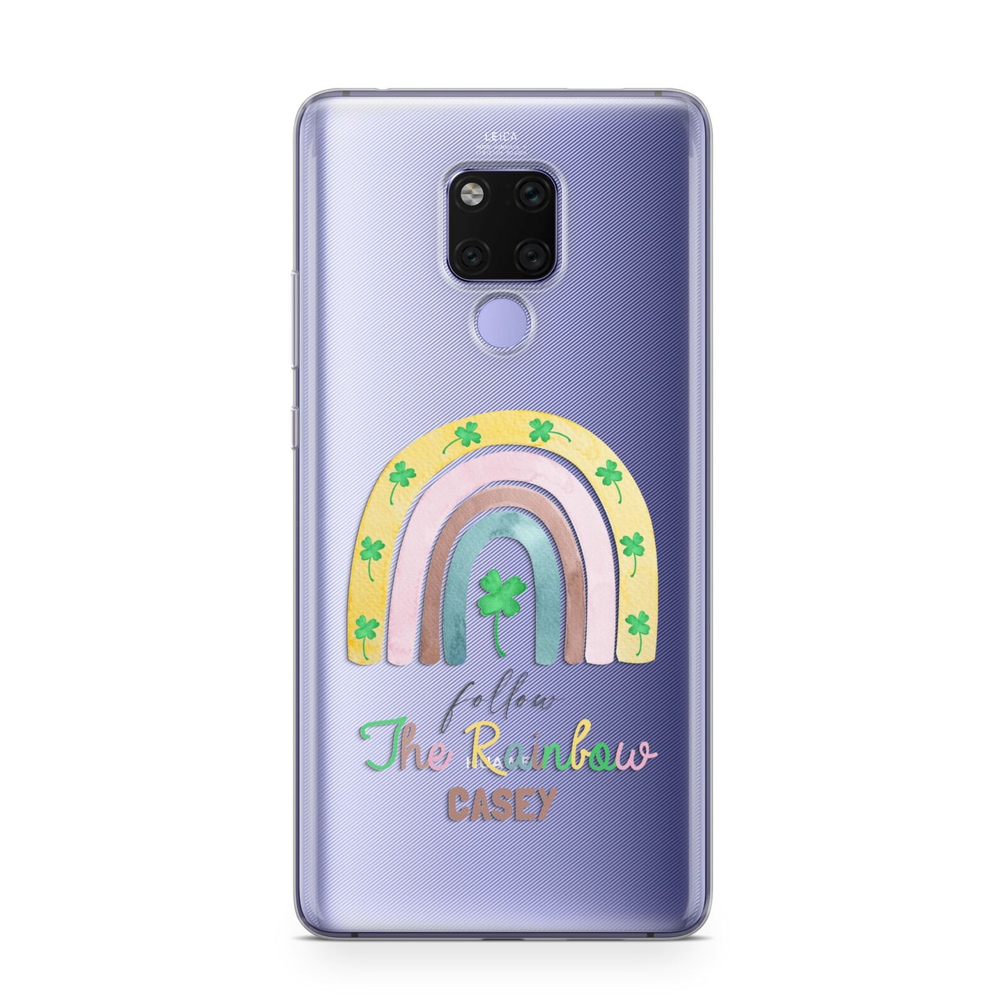 Personalised Rainbow Shamrock Huawei Mate 20X Phone Case