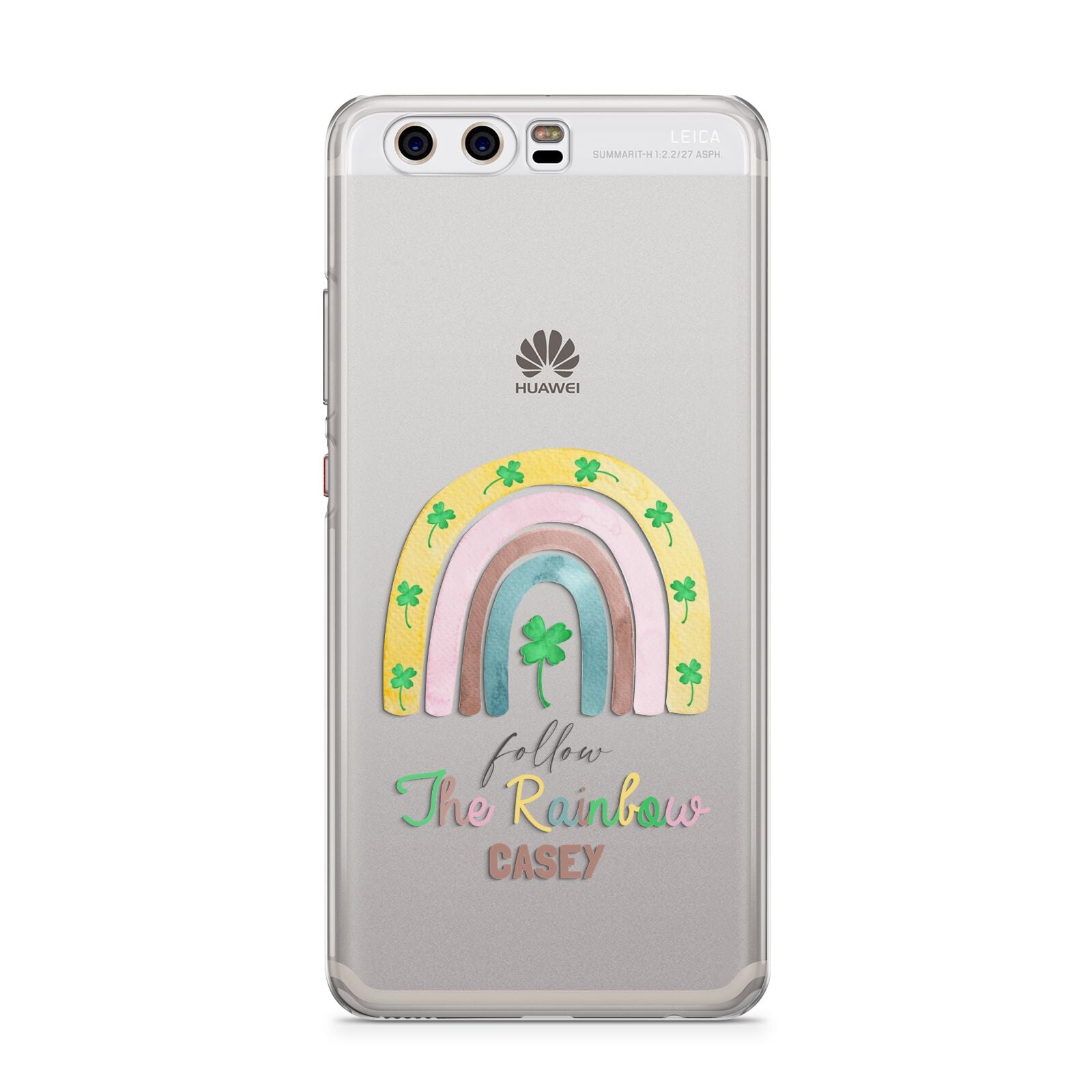 Personalised Rainbow Shamrock Huawei P10 Phone Case