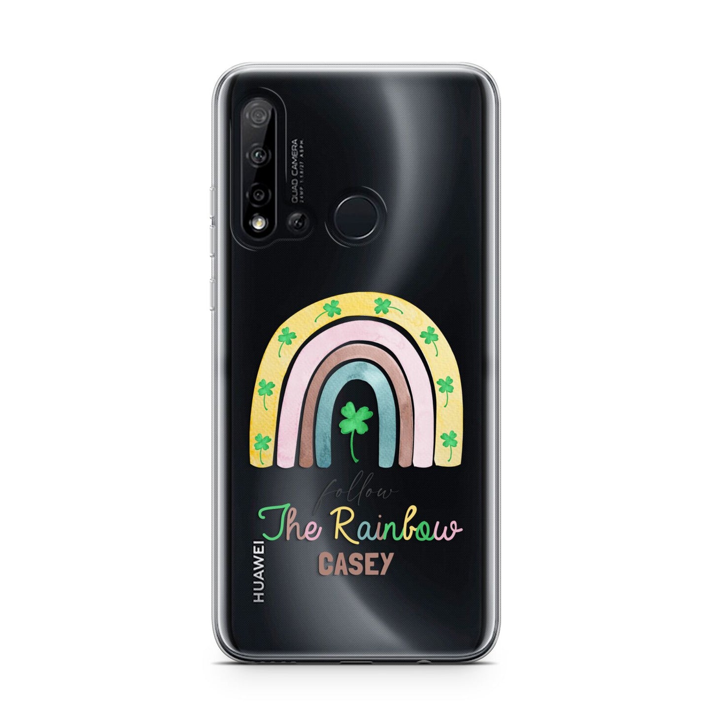 Personalised Rainbow Shamrock Huawei P20 Lite 5G Phone Case