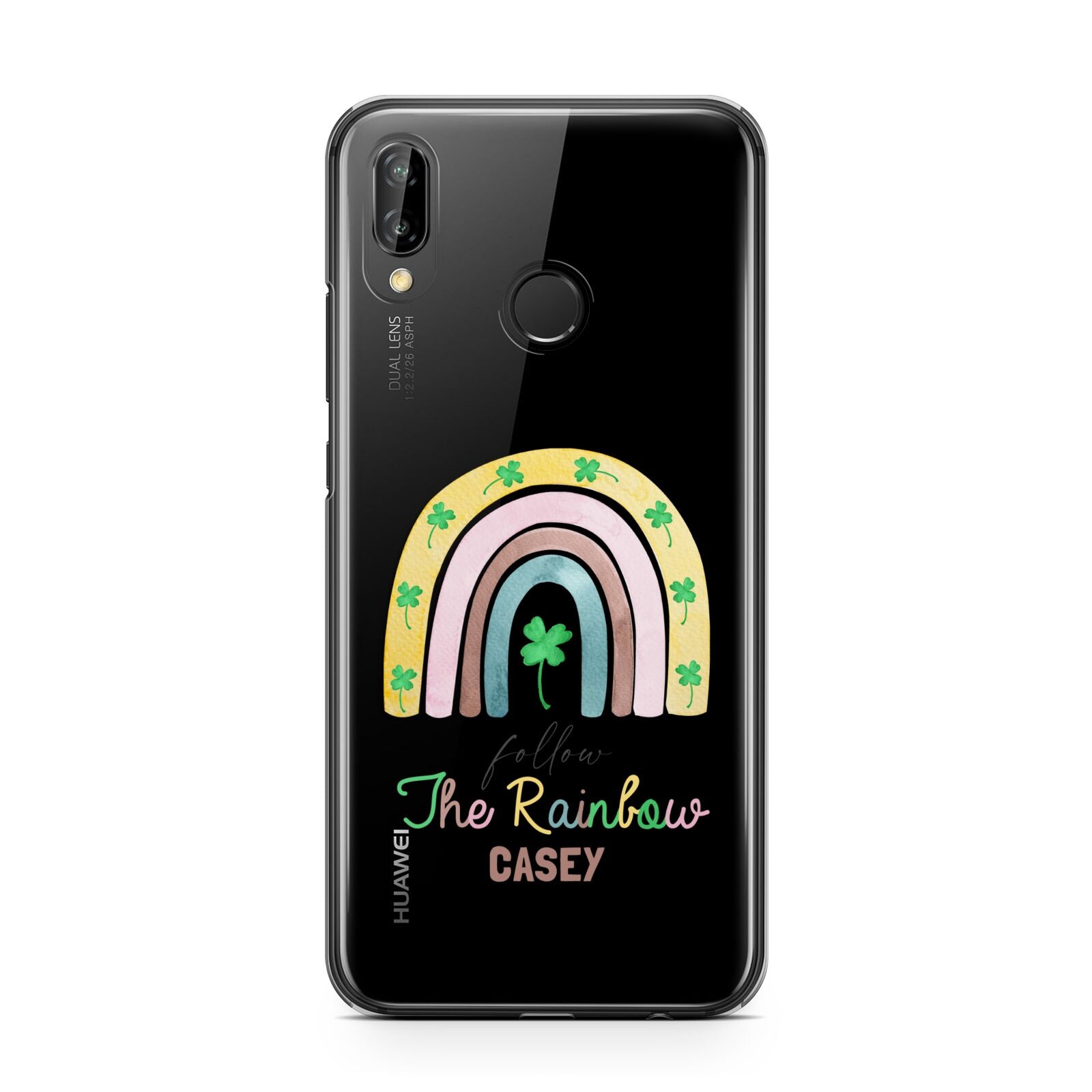 Personalised Rainbow Shamrock Huawei P20 Lite Phone Case