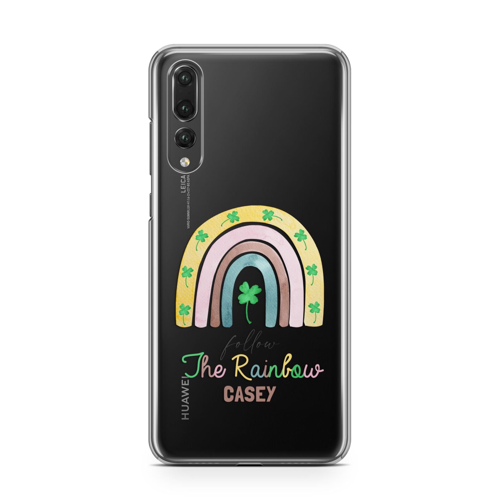 Personalised Rainbow Shamrock Huawei P20 Pro Phone Case