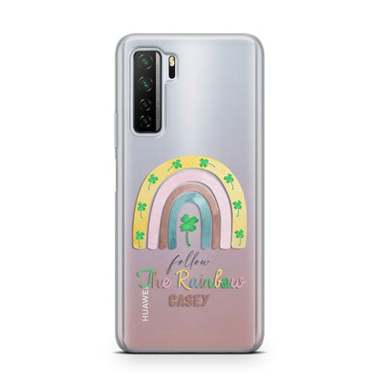 Personalised Rainbow Shamrock Huawei P40 Lite 5G Phone Case