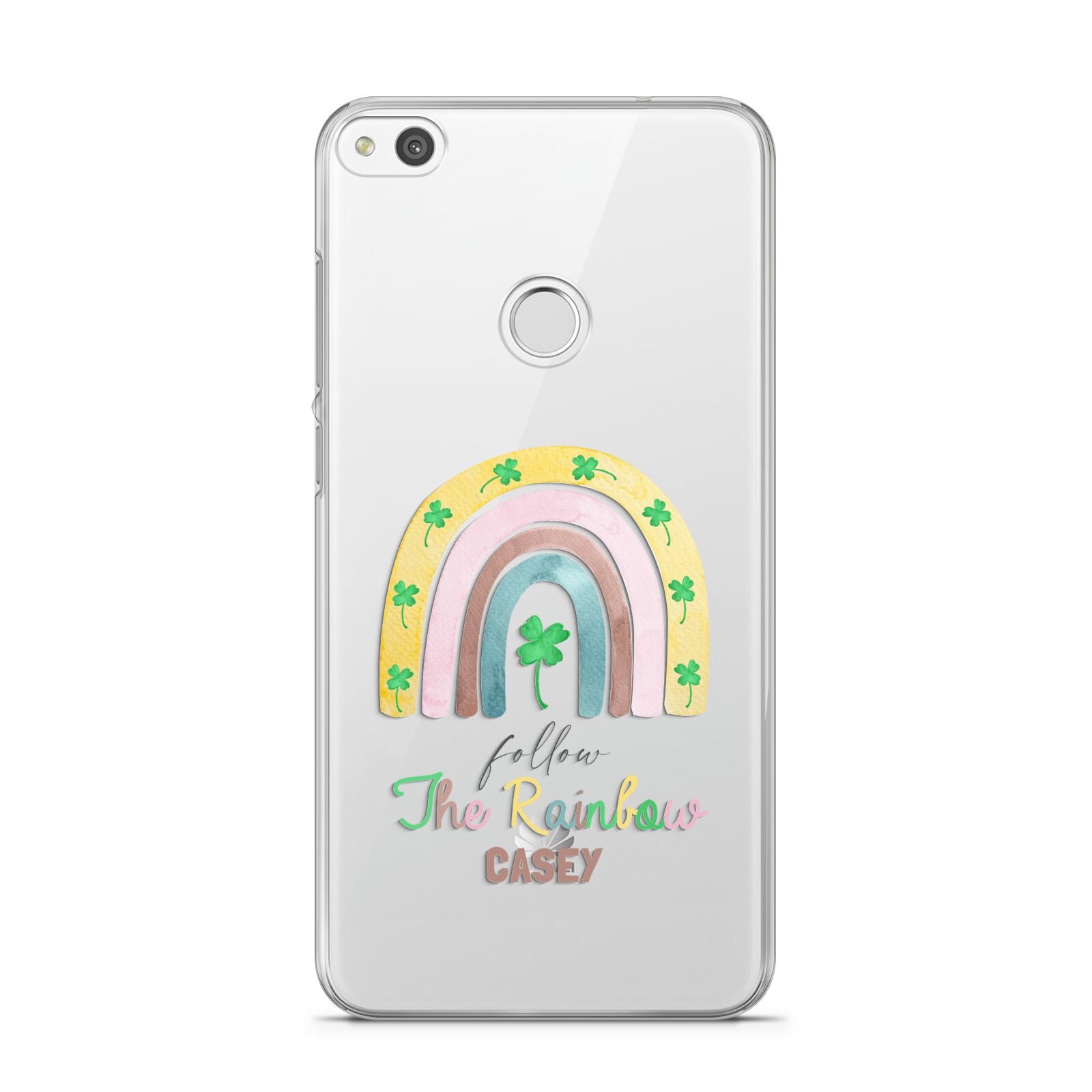 Personalised Rainbow Shamrock Huawei P8 Lite Case