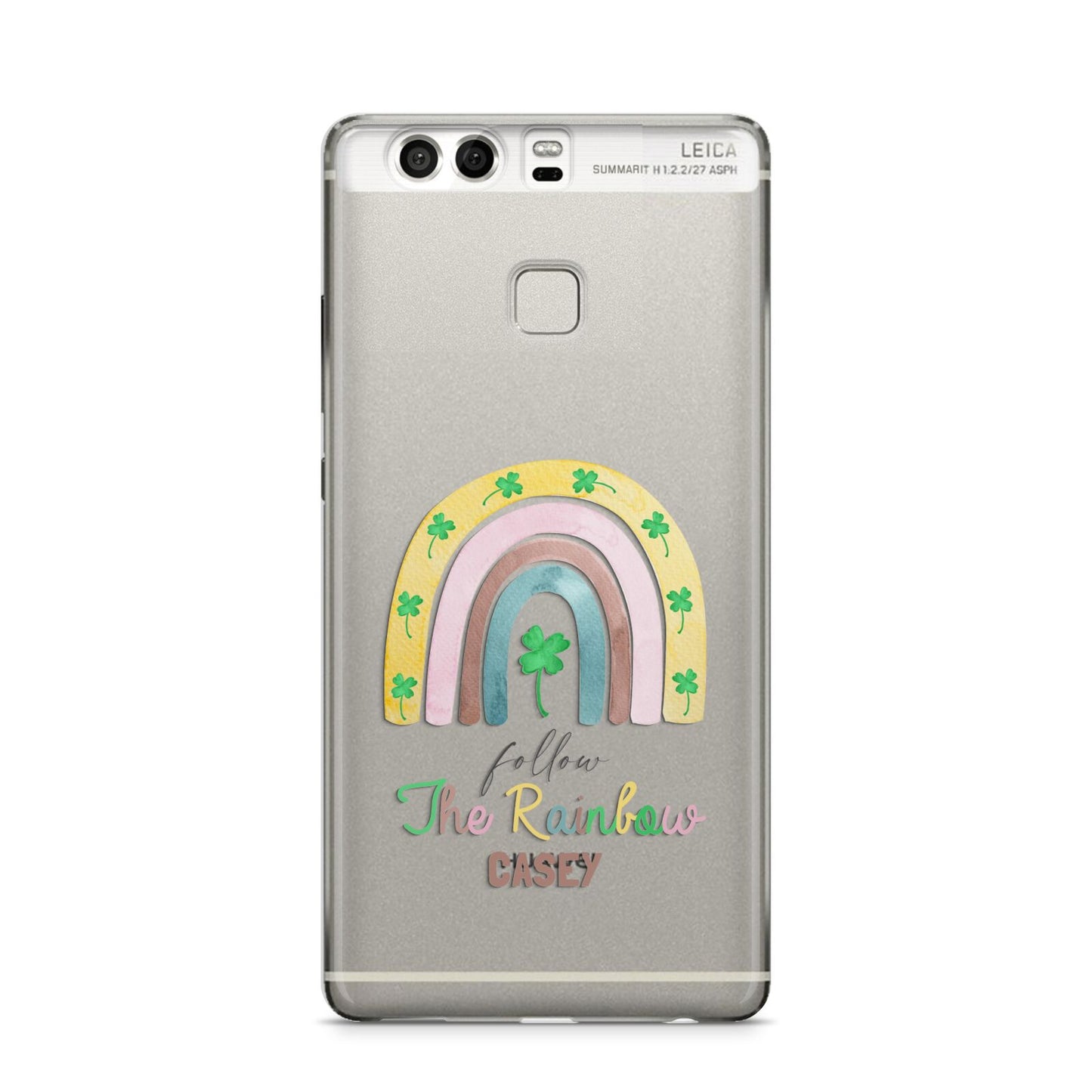 Personalised Rainbow Shamrock Huawei P9 Case