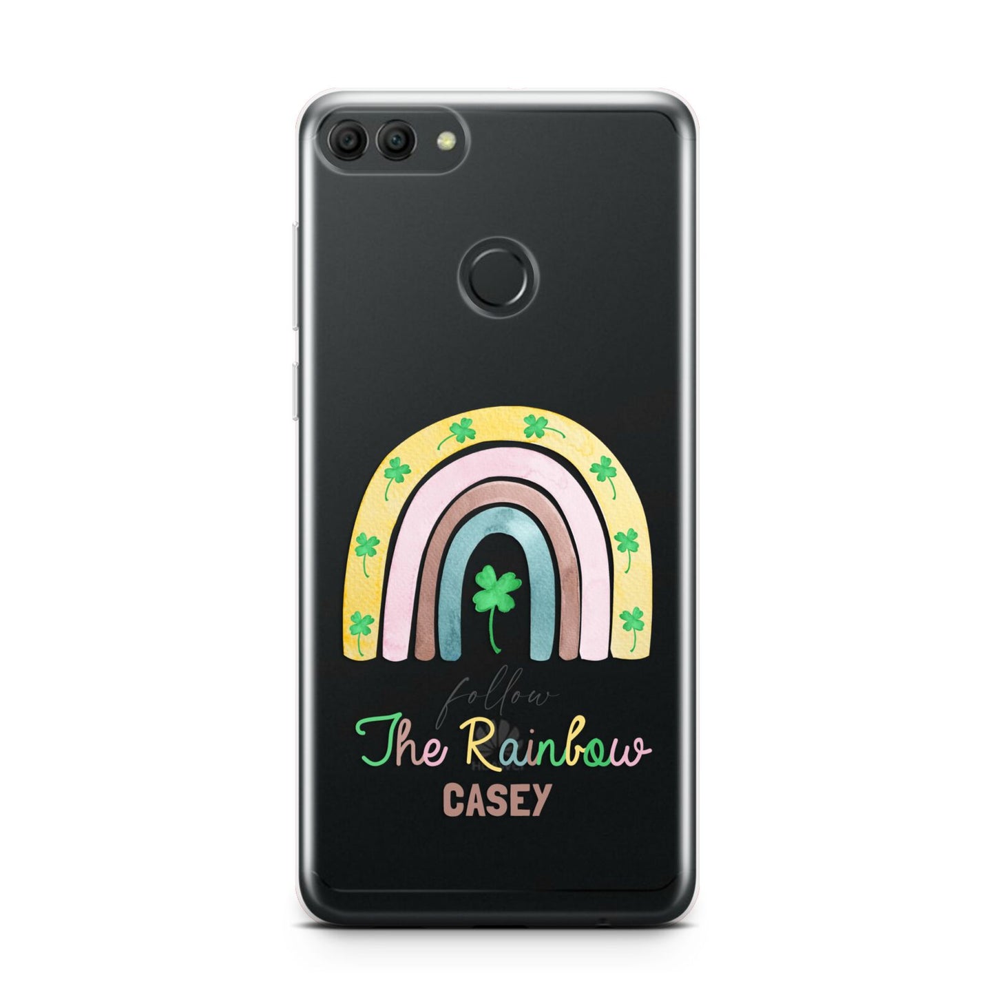 Personalised Rainbow Shamrock Huawei Y9 2018