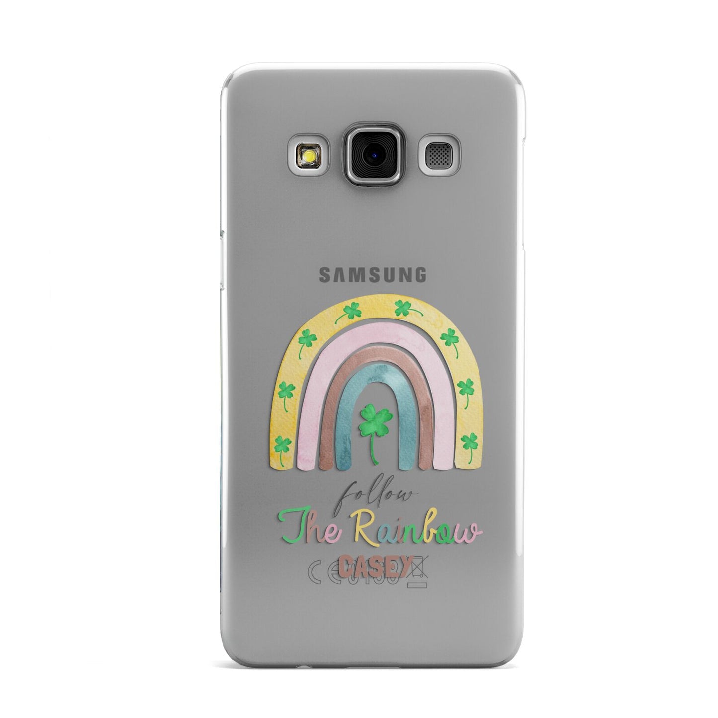 Personalised Rainbow Shamrock Samsung Galaxy A3 Case