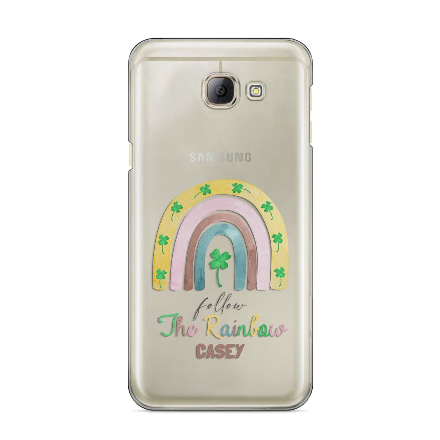 Personalised Rainbow Shamrock Samsung Galaxy A8 2016 Case