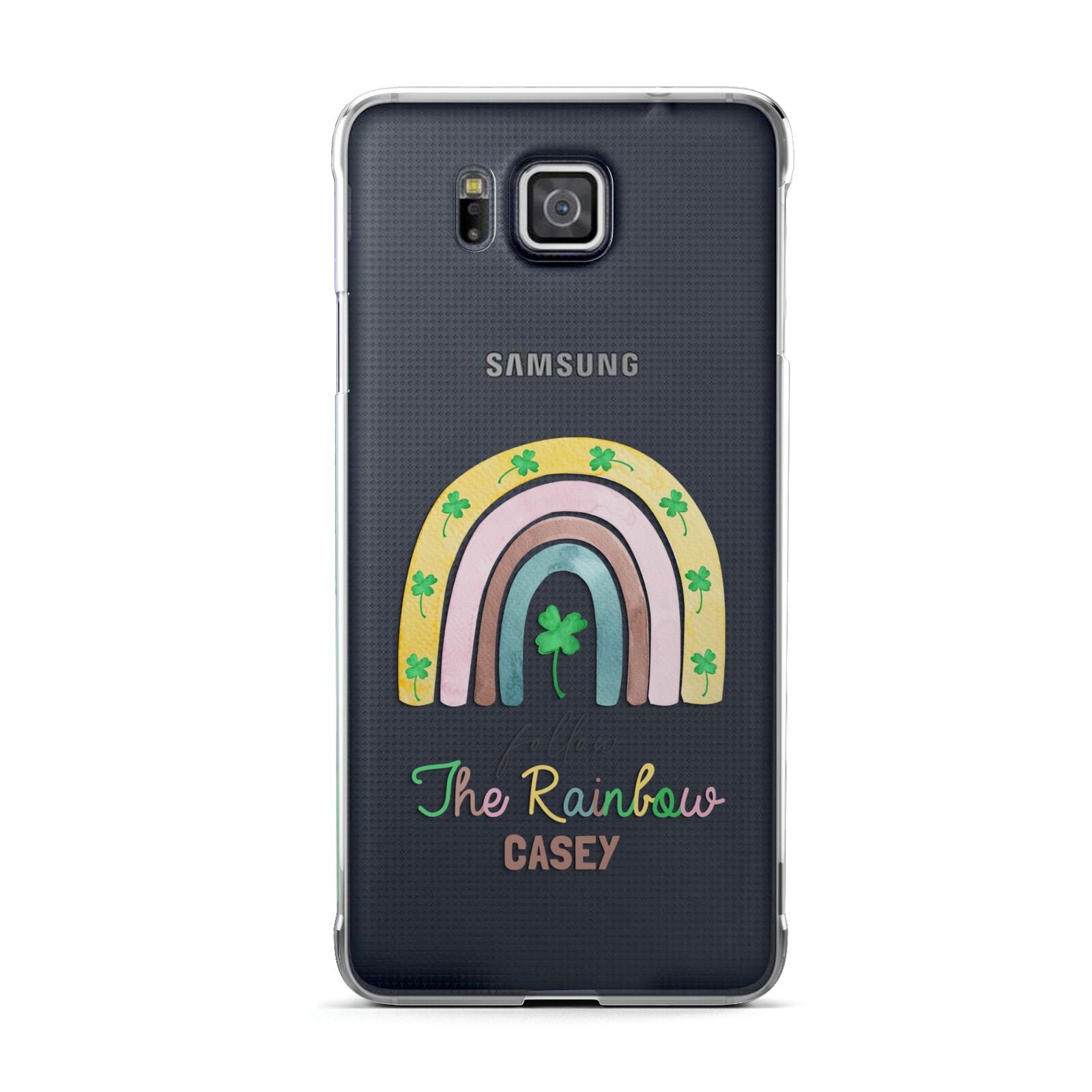 Personalised Rainbow Shamrock Samsung Galaxy Alpha Case