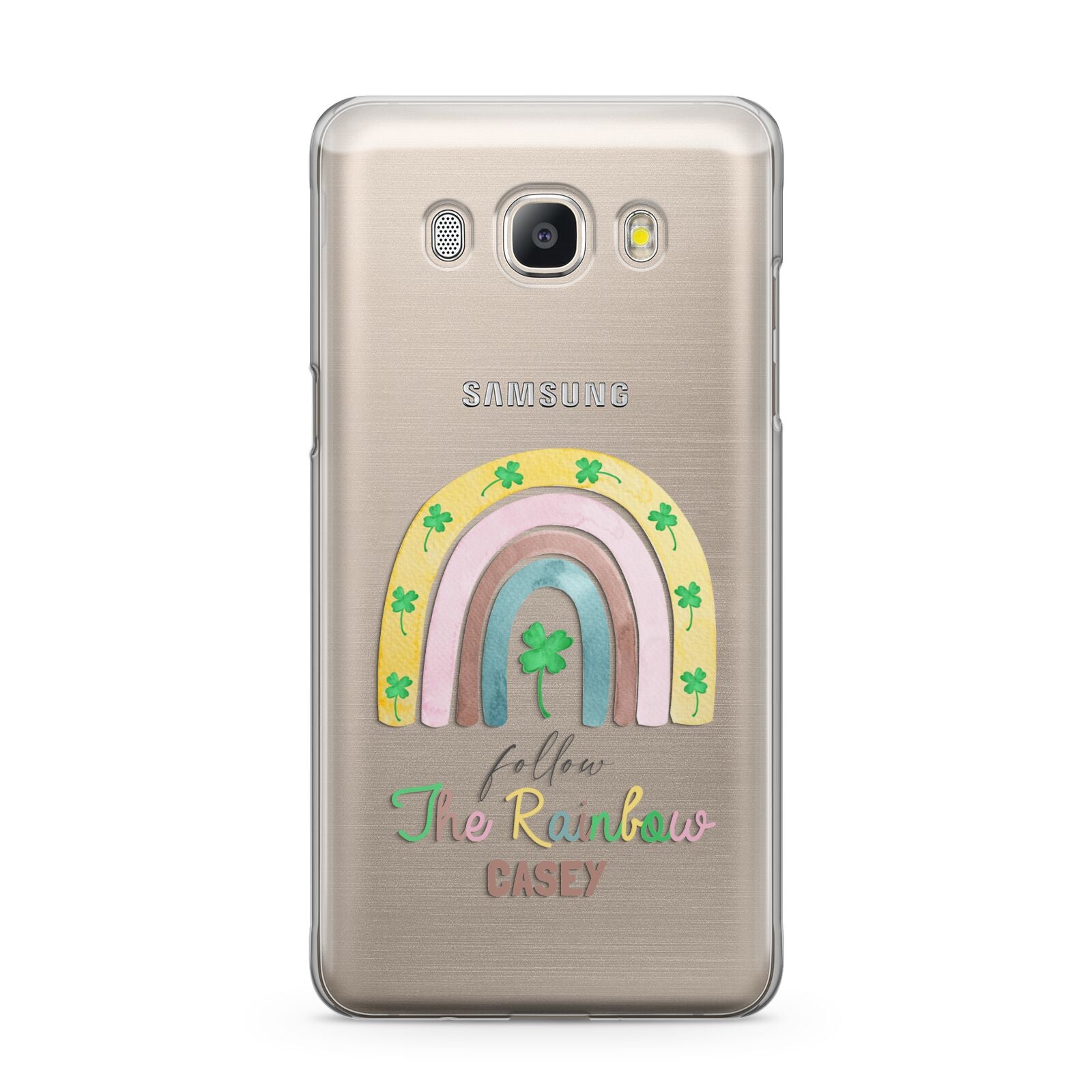 Personalised Rainbow Shamrock Samsung Galaxy J5 2016 Case